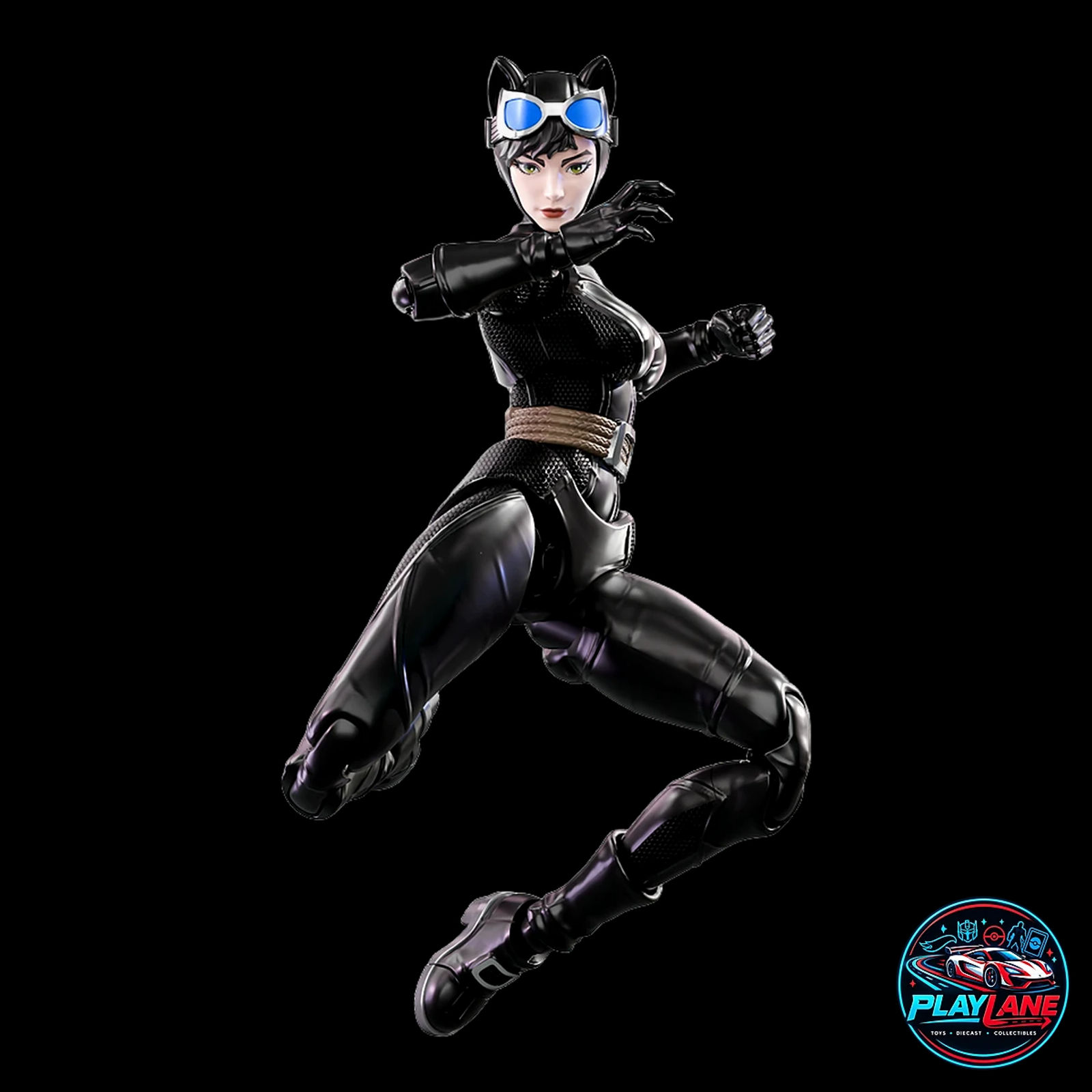 Blokees DC Champion Class Series: CC-06 Catwoman (Batman: Hush) 1/12 Scale Deluxe Articulated Snap-Fit Model Kit Action Figure with Bullwhip & 3 Interchangeable Heads - Main View 2
