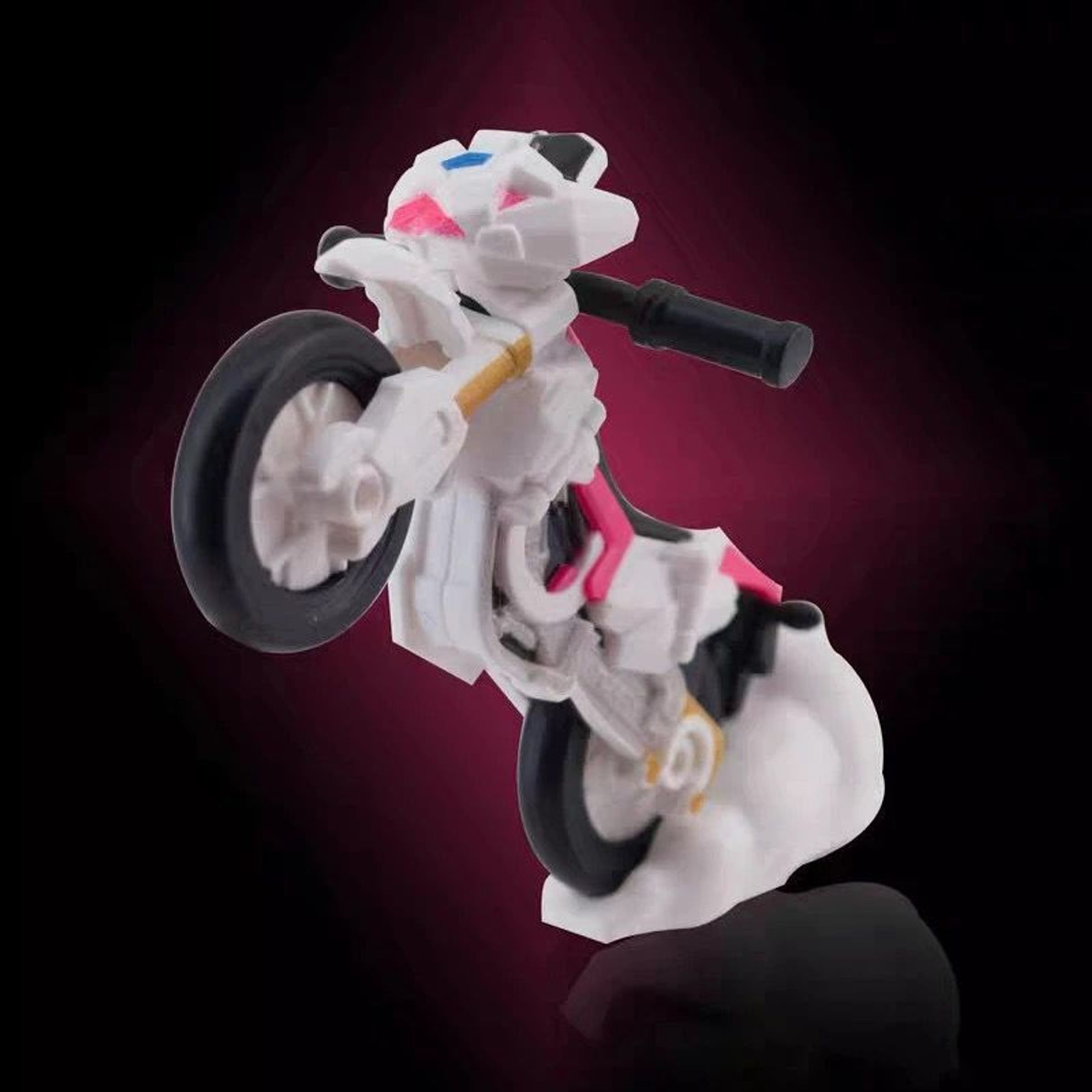 Blokees Heroes Station: Defender Version Vol. 02 (Era 2012–2014) Kamen Rider Gaim Sakura Hurricane Motorcycle Snap-Fit Model Kit Vehicle with Smoke Drift Display Base - Main View 1