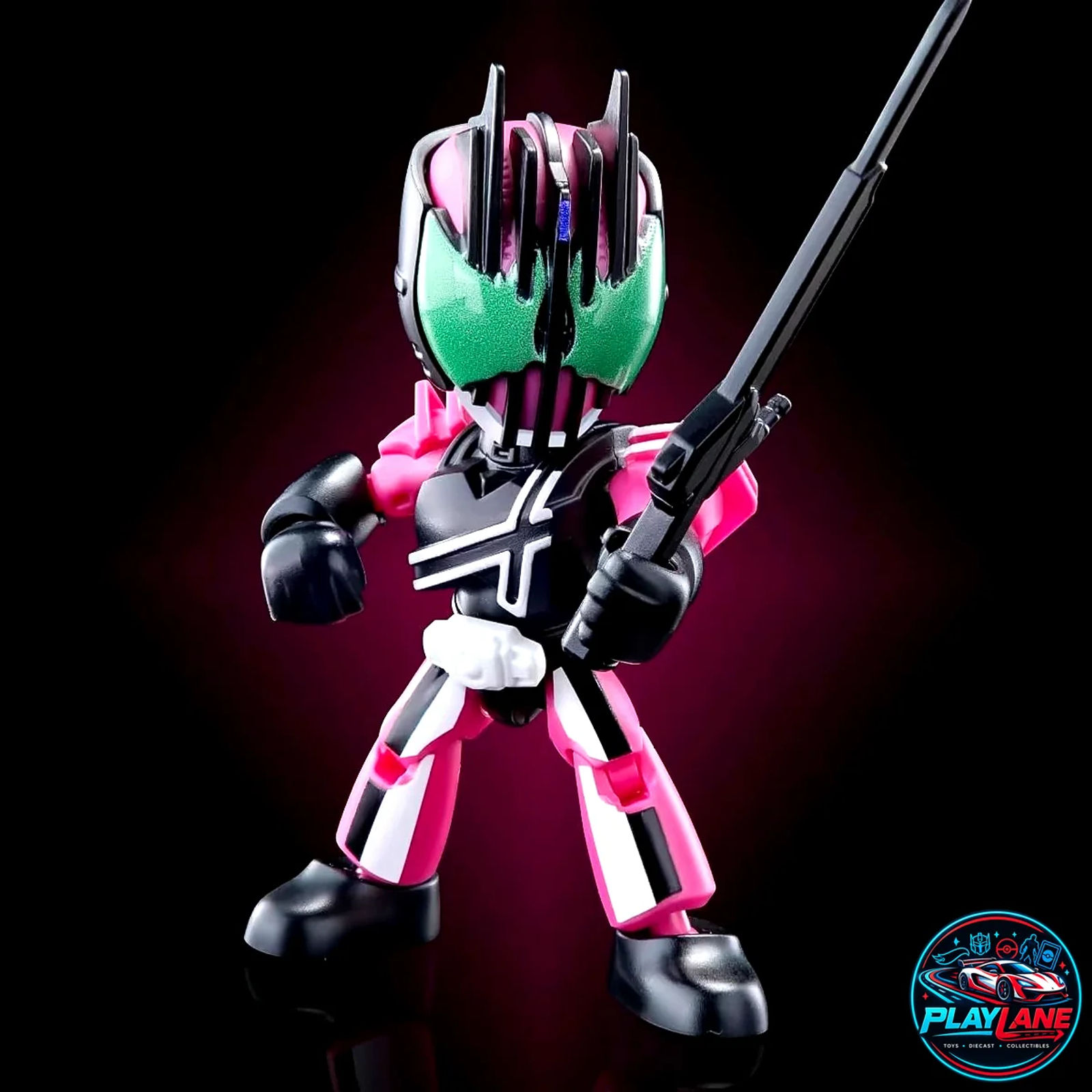 Blokees Heroes Station: Defender Version Vol. 01 (Era 2009–2011) Kamen Rider Decade Articulated Mini Model Kit Action Figure with Ride Booker & Modular Display Base - Main View 1