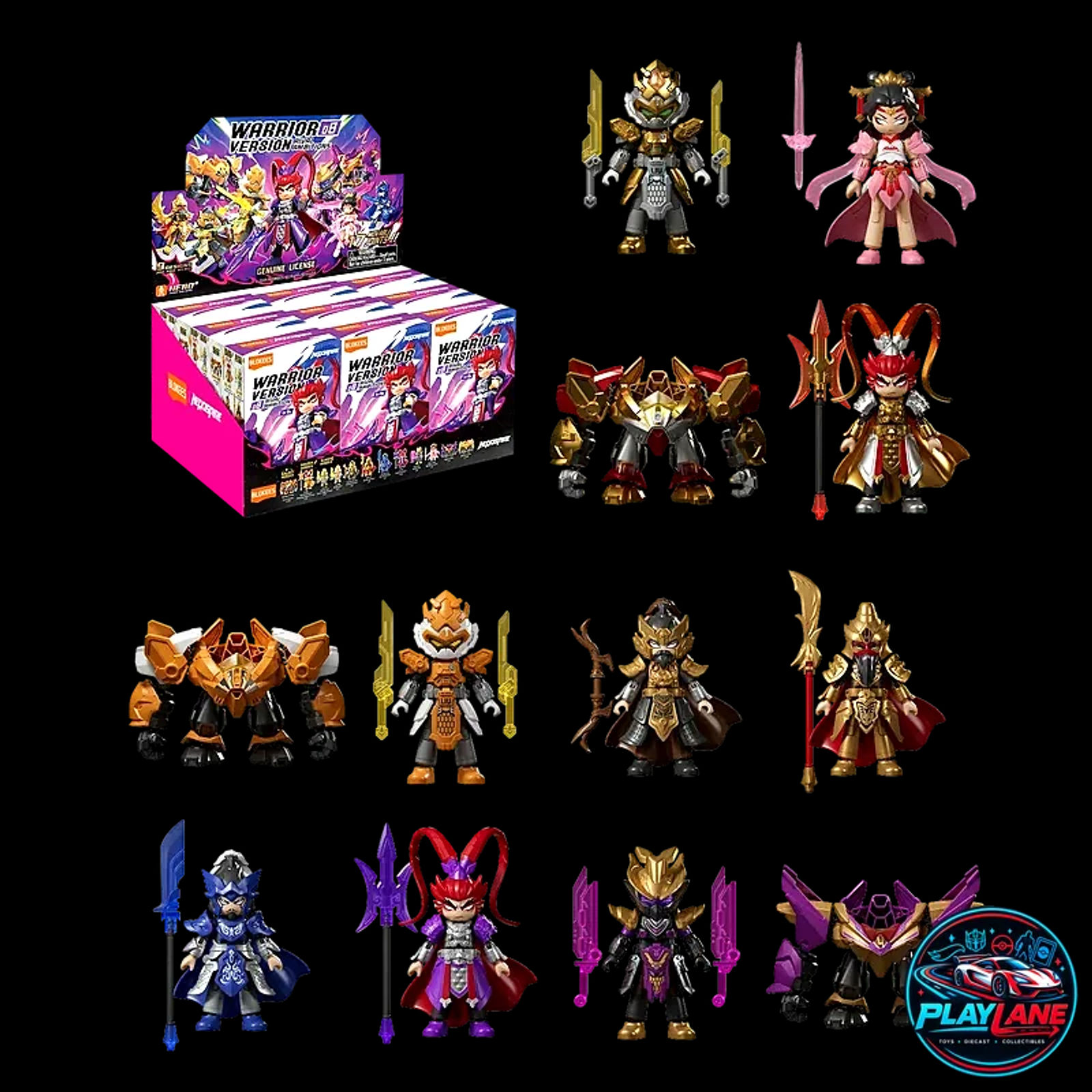 Blokees Herospire: Warrior Version 08 (WV-08) Rival Ambitions - Three Kingdoms Warlords & Sovereigns Articulated Snap-Fit Model Kit Blind Box (Single Pack / Display of 9) - Main View 3