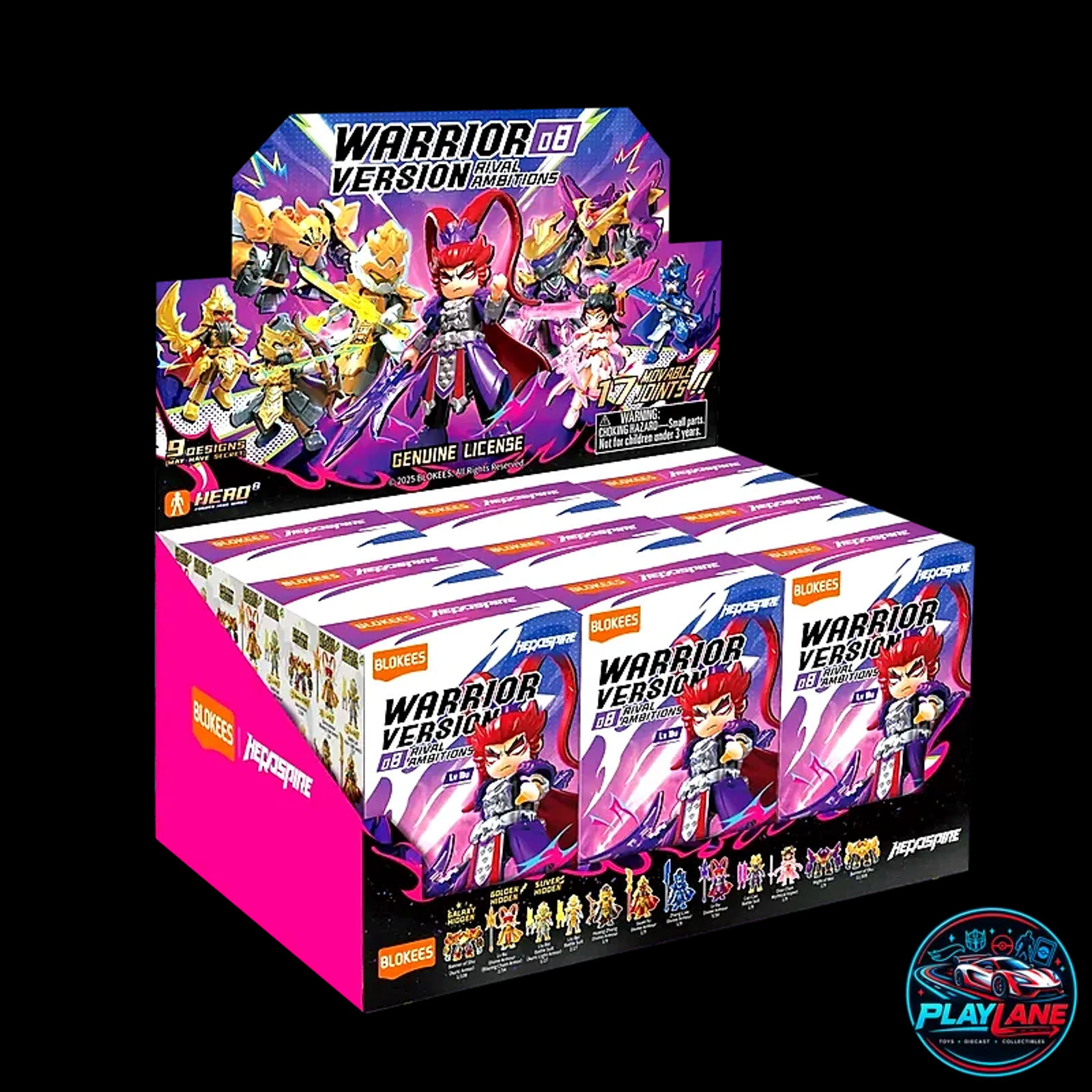 Blokees Herospire: Warrior Version 08 (WV-08) Rival Ambitions - Three Kingdoms Warlords & Sovereigns Articulated Snap-Fit Model Kit Blind Box (Single Pack / Display of 9) - Main View 2