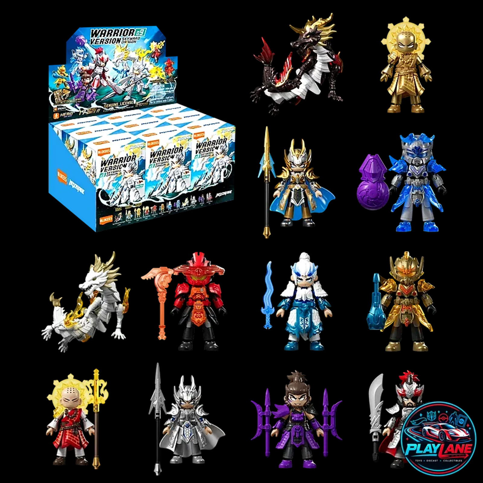 Blokees Herospire: Warrior Version 09 (Wave 09) Skyward Dragon - Three Kingdoms & Mythological Heroes Articulated Snap-Fit Model Kit Blind Box (Single Pack / Set of 9) - Main View 2