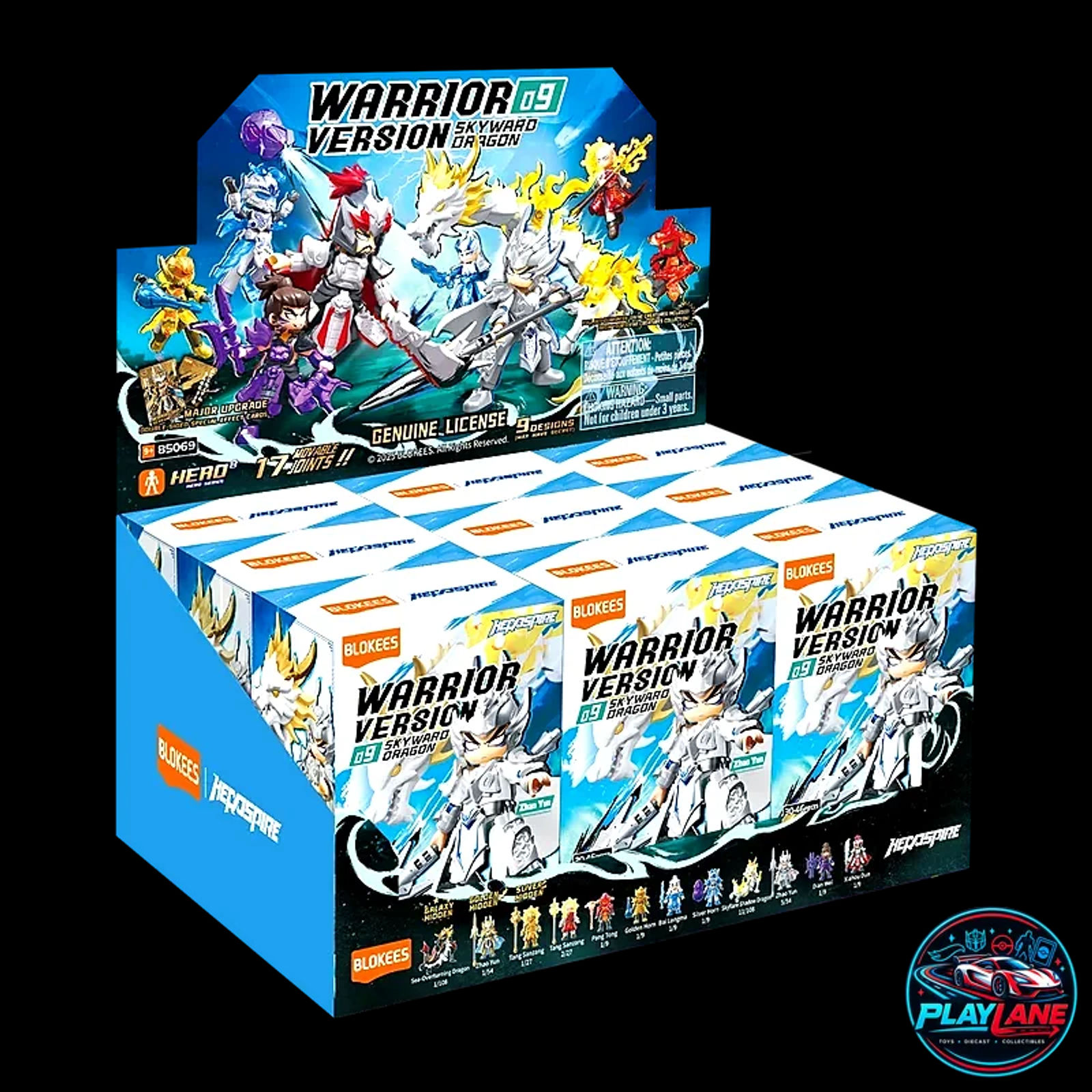 Blokees Herospire: Warrior Version 09 (Wave 09) Skyward Dragon - Three Kingdoms & Mythological Heroes Articulated Snap-Fit Model Kit Blind Box (Single Pack / Set of 9) - Main View 1