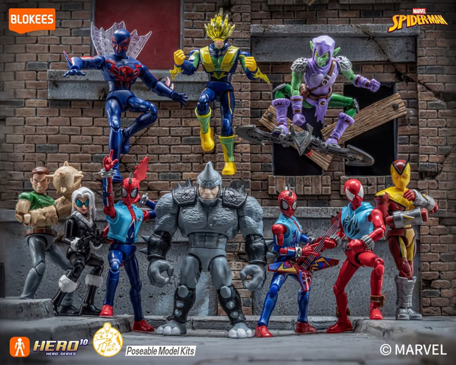 Blokees Marvel Galaxy Version 06  Spider-Man Model Kit | GV06 Blind Box Assembly Figure - Main View 3