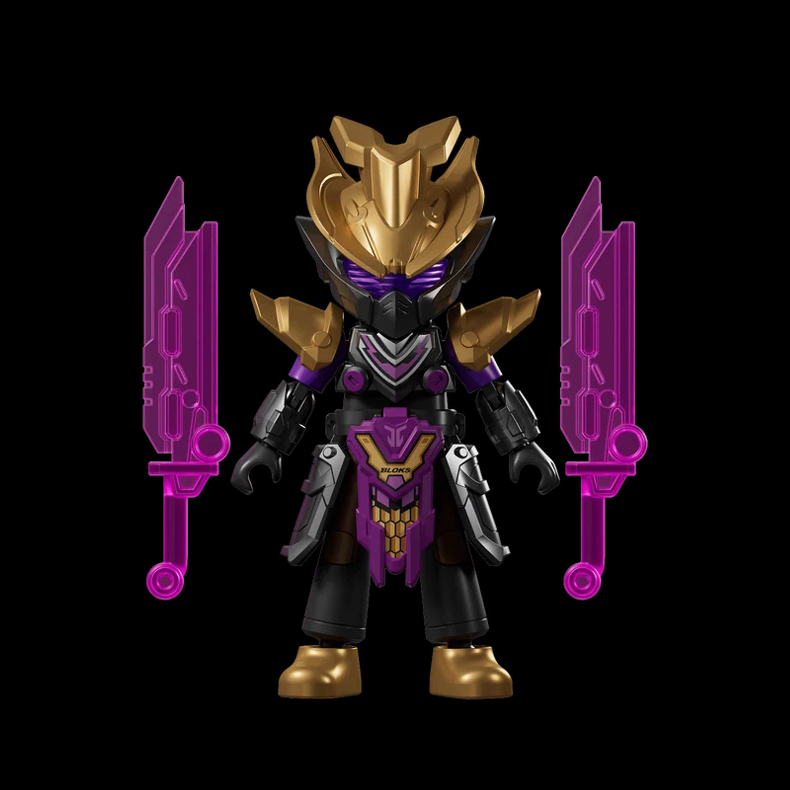 Blokees Herospire: Warrior Version 08 (WV-08 Rival Ambitions) Cao Cao (Battle Suit Ver.) Dynastic Mecha Articulated Snap-Fit Model Kit Action Figure with Seven Star Sword & Display Base - Main View 1