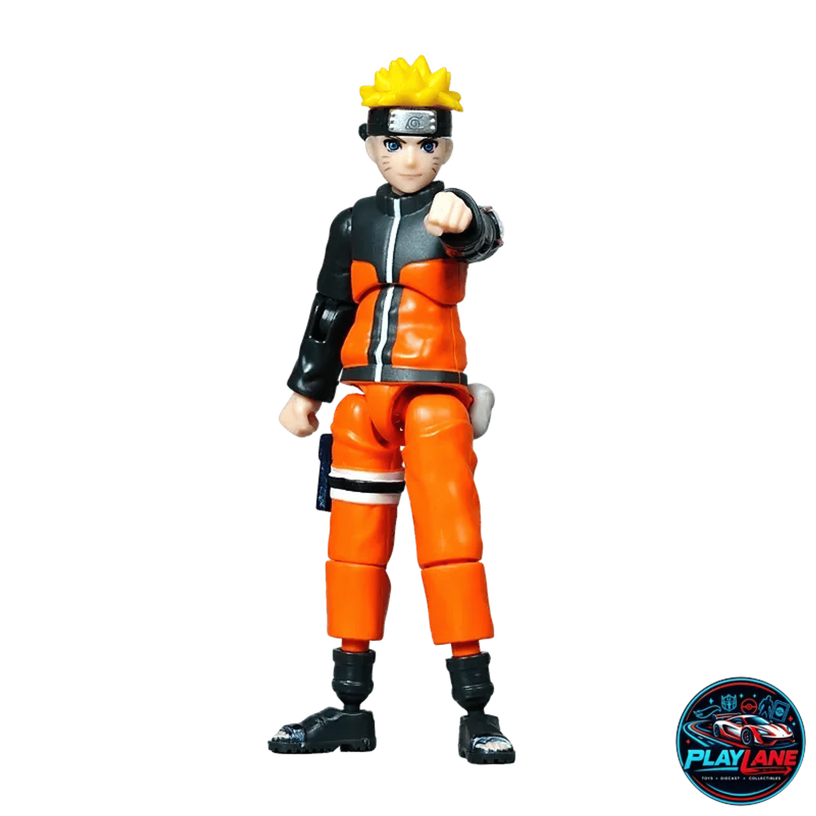Blokees Naruto Shippuden: Legend Edition 01 (LE01 / AE01) - Kurama Nine Tails Articulated Snap-Fit Model Kit with Magnetic Light-Up Eyes, Naruto Figure, & Tailed Beast Ball - Main View 5