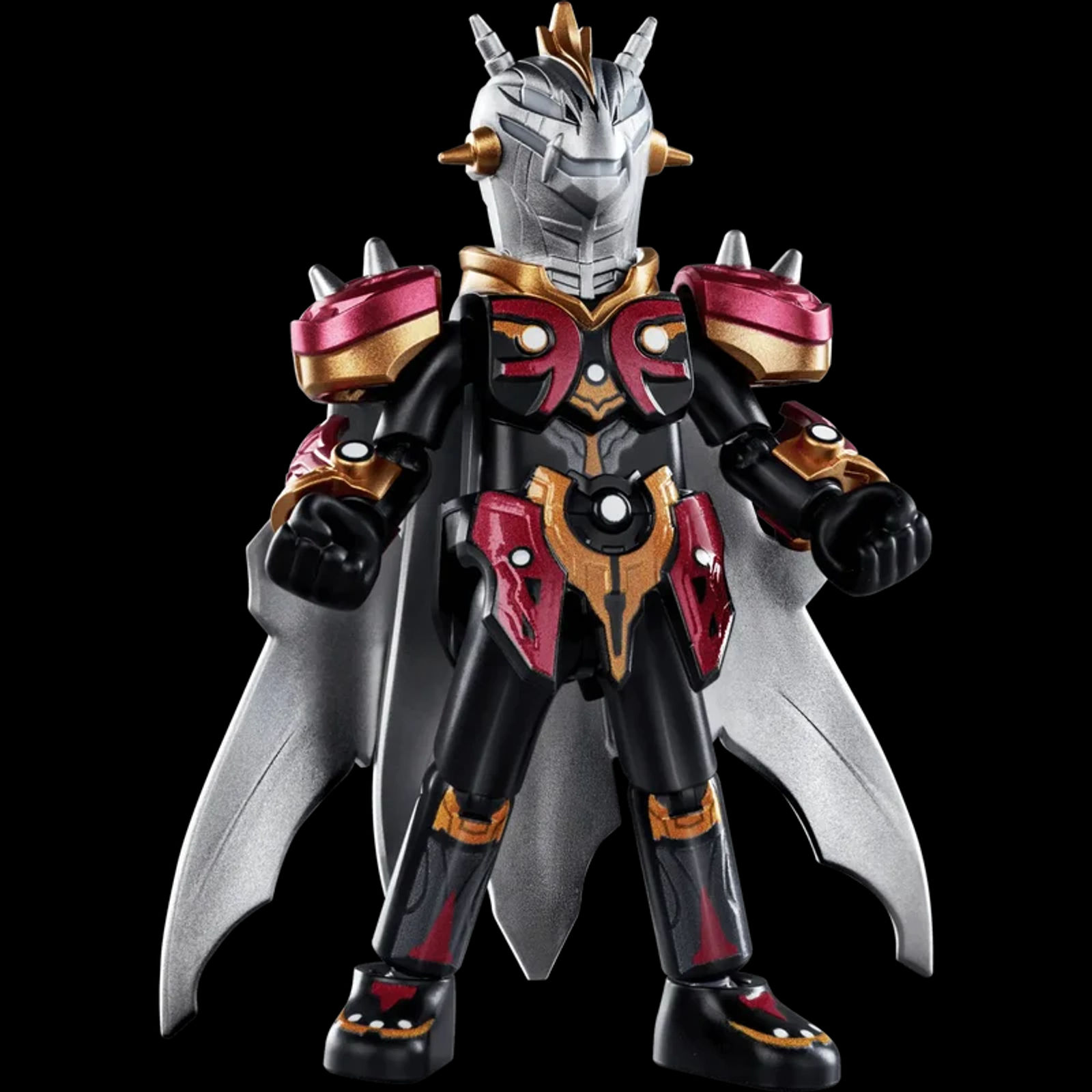 Blokees Ultraman: Galaxy Version 06 (GV-06 Unparalleled Miracle) Alien Bat Articulated Snap-Fit Model Kit Action Figure with Staff Weapon & Modular Display Stand - Main View 1