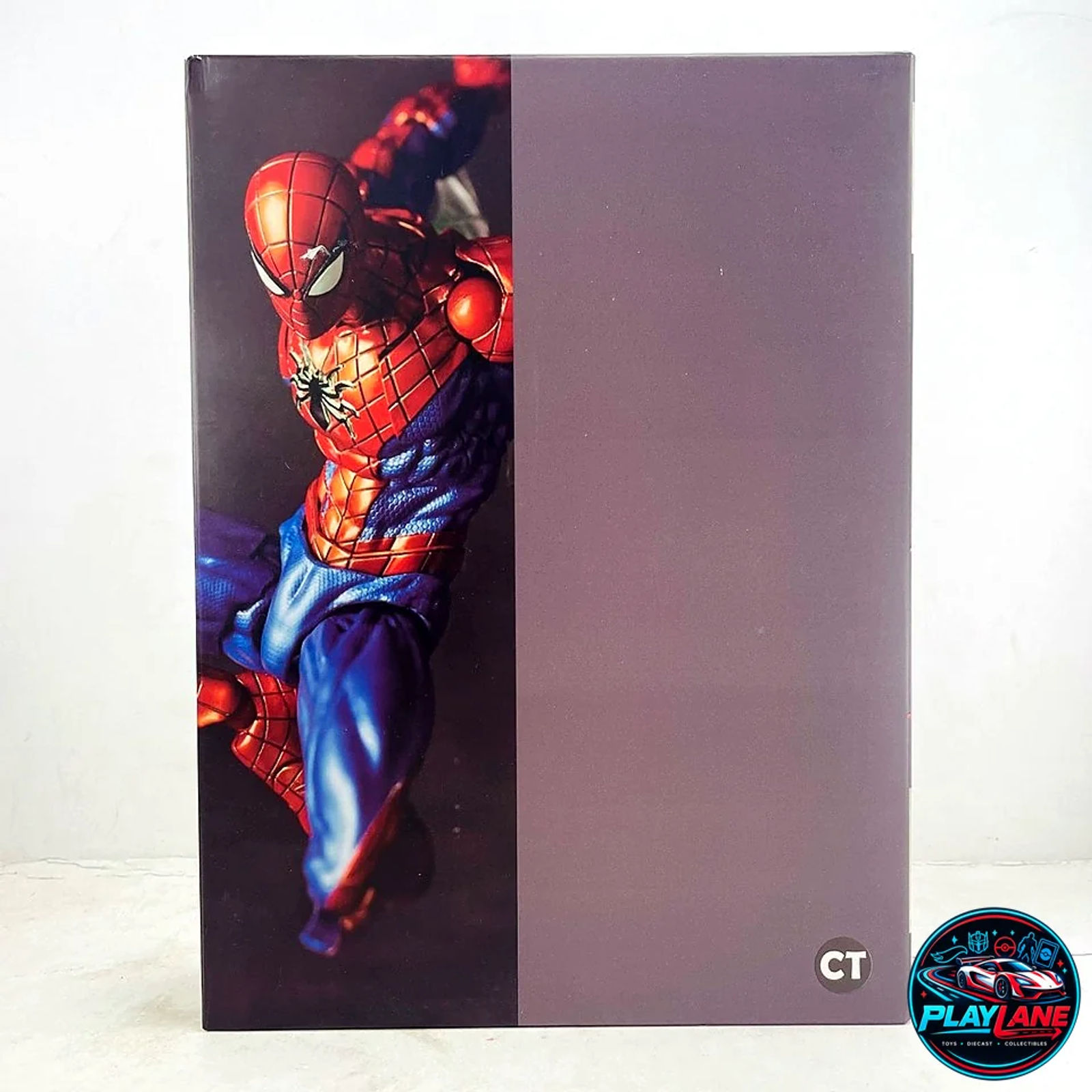 CT Toys Amazing Yamaguchi Revoltech: Marvel Comics Spider-Man Ver. 2.0 (Reissue Edition) 1/12 Scale Highly Articulated Action Figure with Swappable Comic Eyes, Web Lines, Magnet Wall Mount & Display Stand - Main View 1