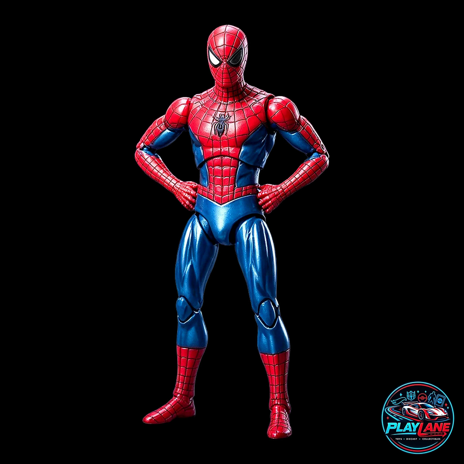CT Toys Marvel Comics: The Amazing Spider-Man (MAFEX No. 075 Comic Version) 1/12 Scale Highly Articulated 6-Inch Action Figure with Magnetic Hands & Feet, Web Lines, Alternate Portraits & Display Stand - Main View 8
