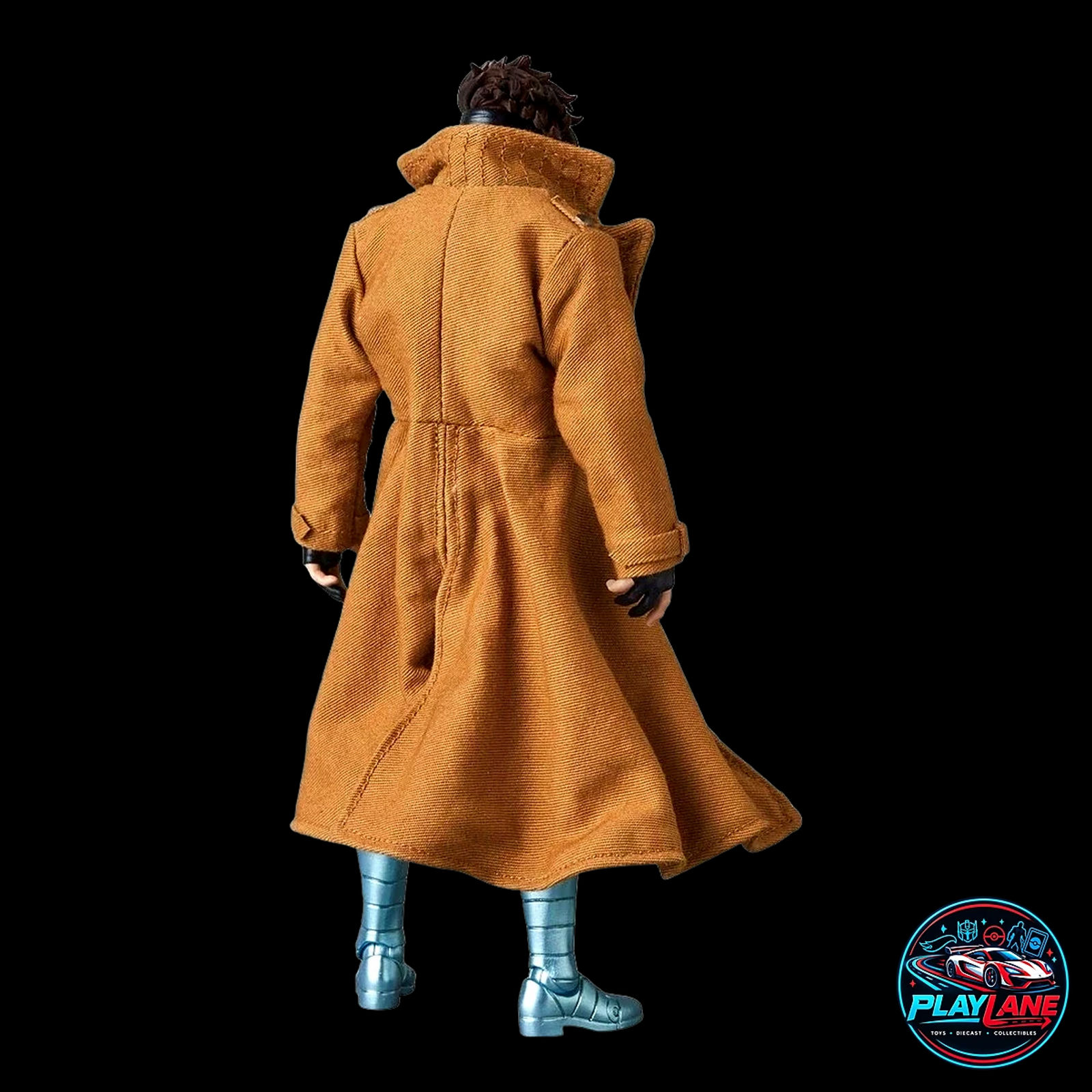 CT Toys Marvel Comics: X-Men Gambit (MAFEX No. 131 Comic Version) 1/12 Scale Highly Articulated Action Figure with Wired Fabric Trench Coat, Bo Staff, Kinetic Card Effects & Display Stand - Main View 3