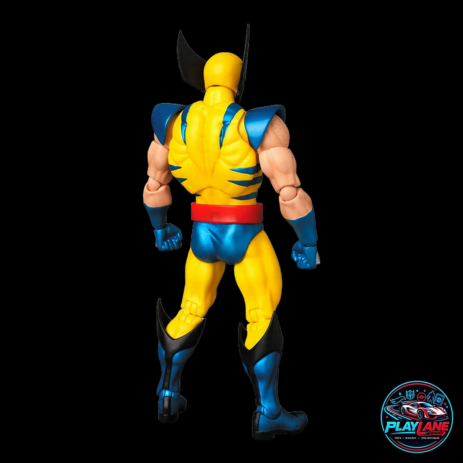 CT Toys Marvel Comics: X-Men Wolverine (MAFEX No. 096 Comic Tiger Stripe Ver.) 1/12 Scale Highly Articulated Action Figure with Adamantium Claws, Alternate Head Portraits & Display Stand - Main View 7