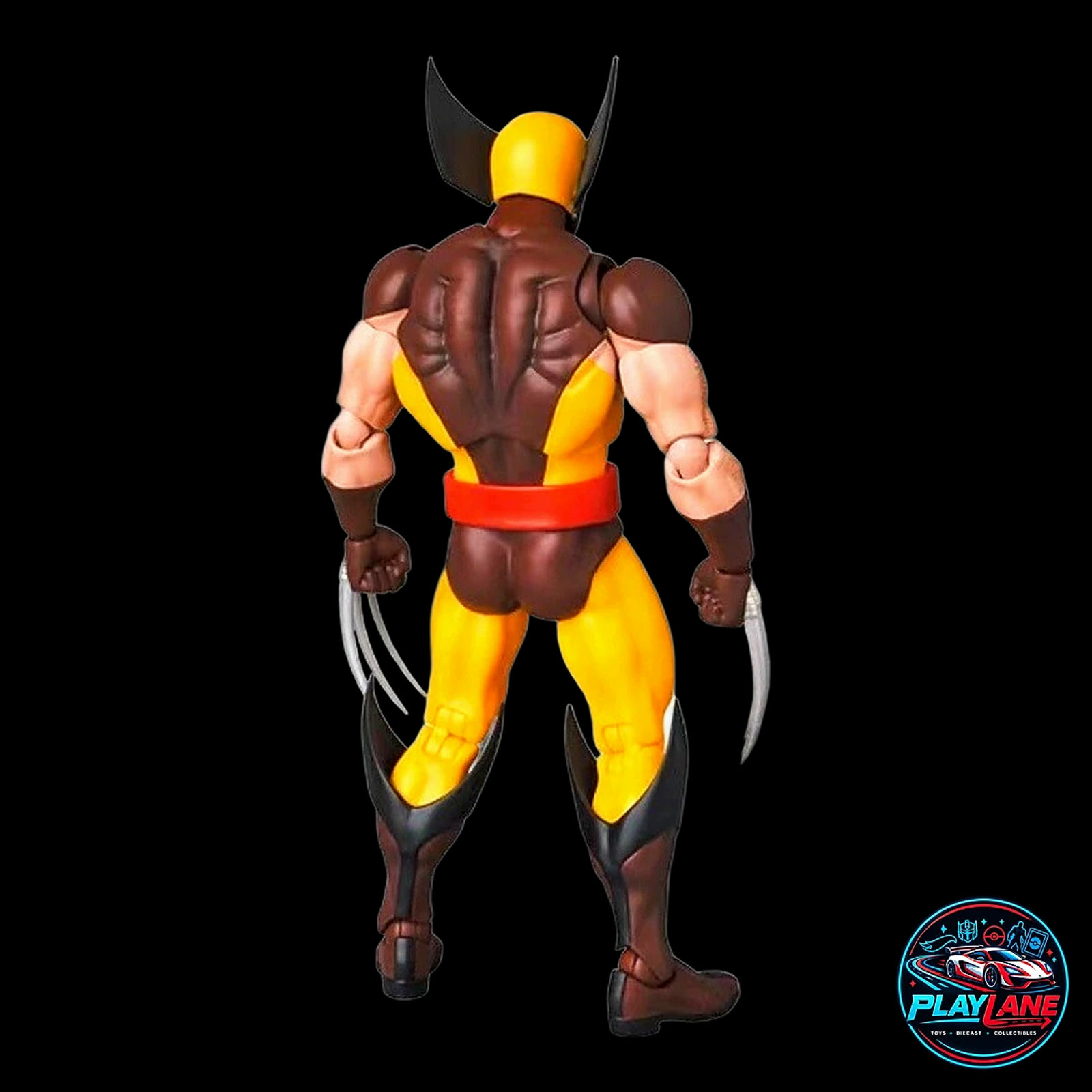 CT Toys Marvel Comics: X-Men Wolverine (MAFEX No. 138 Comic Brown Suit Ver. / MAF138) 1/12 Scale Highly Articulated Action Figure with Adamantium Claws, Alternate Head Portraits & Display Stand - Main View 6