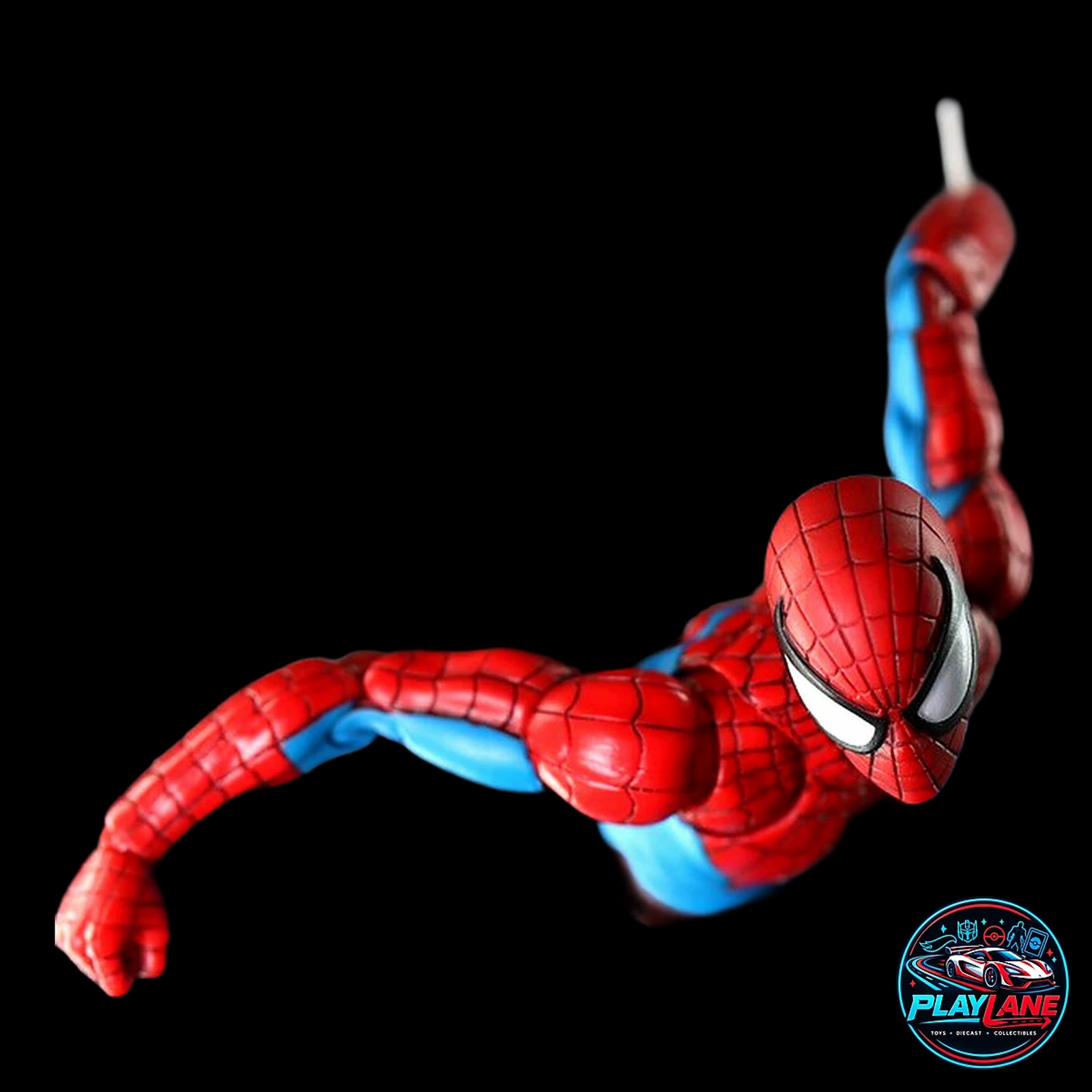 CT Toys No.185 Spider-Man (Classic Comic Costume Ver.) 1/12 Scale Highly Articulated Action Figure with Web Lines, Alternate Head Portraits & Display Stand - Main View 12