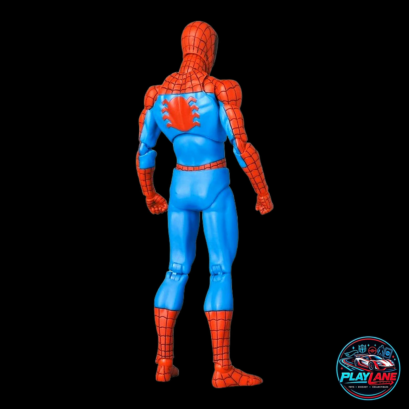 CT Toys No.185 Spider-Man (Classic Comic Costume Ver.) 1/12 Scale Highly Articulated Action Figure with Web Lines, Alternate Head Portraits & Display Stand - Main View 8
