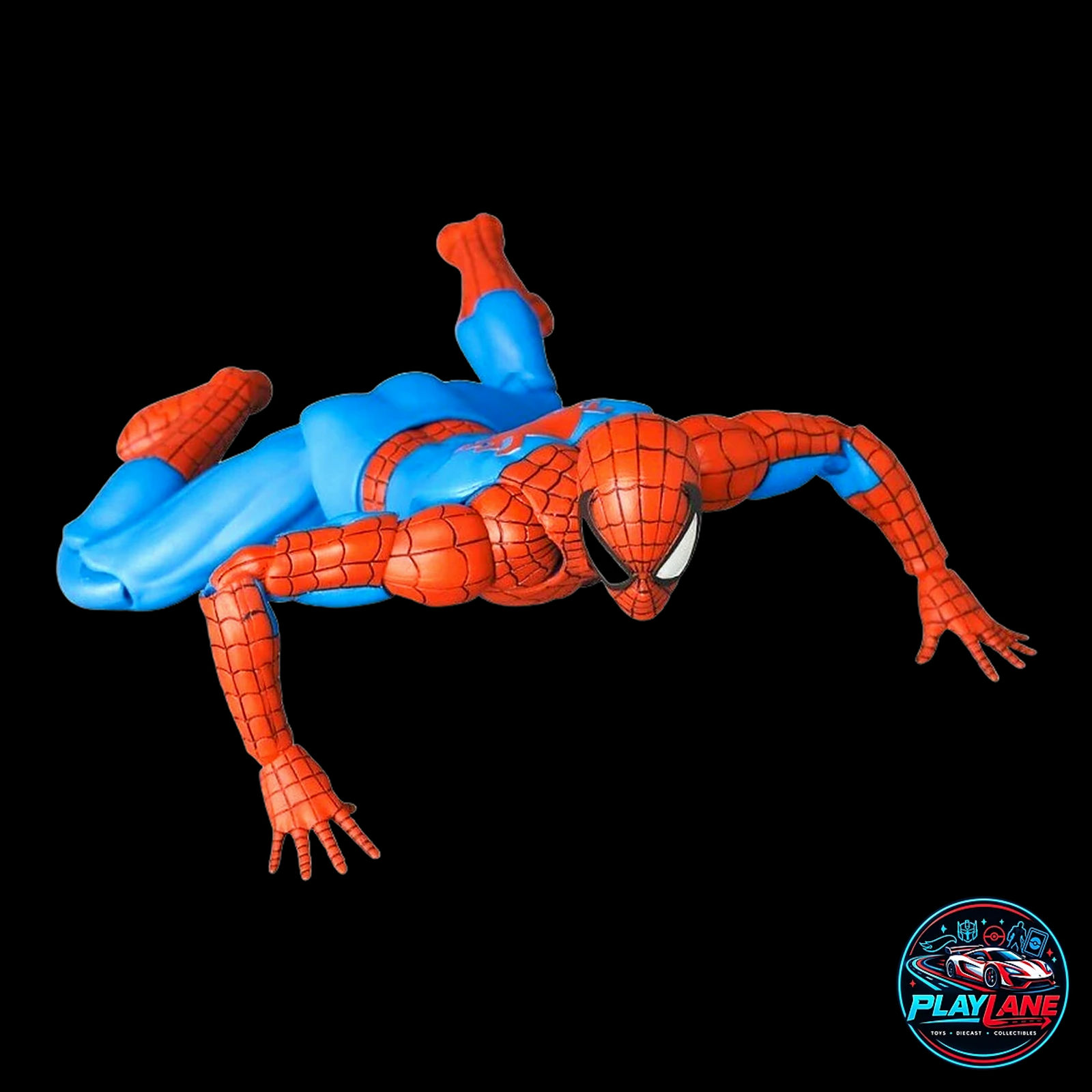 CT Toys No.185 Spider-Man (Classic Comic Costume Ver.) 1/12 Scale Highly Articulated Action Figure with Web Lines, Alternate Head Portraits & Display Stand - Main View 6