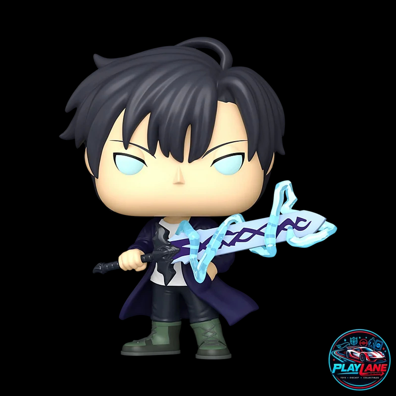 Funko Pop! Animation: Solo Leveling #2537 - Sung Jinwoo (Shadow Monarch / Awakening) Glow-in-the-Dark (GITD) Vinyl Collectible Figure [Special Edition Exclusive] - Main View 2