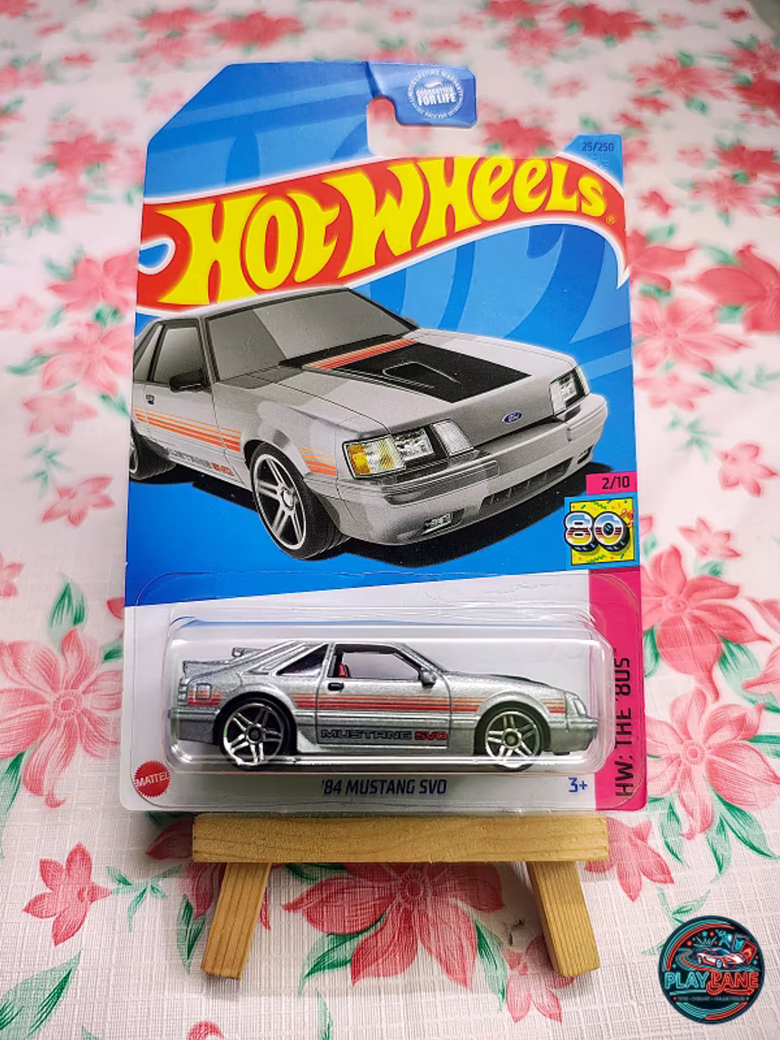 Hot Wheels '84 Mustang SVO | Imported – 1:64 Scale Then and Now Mainline Diecast Model Car - Main View 1