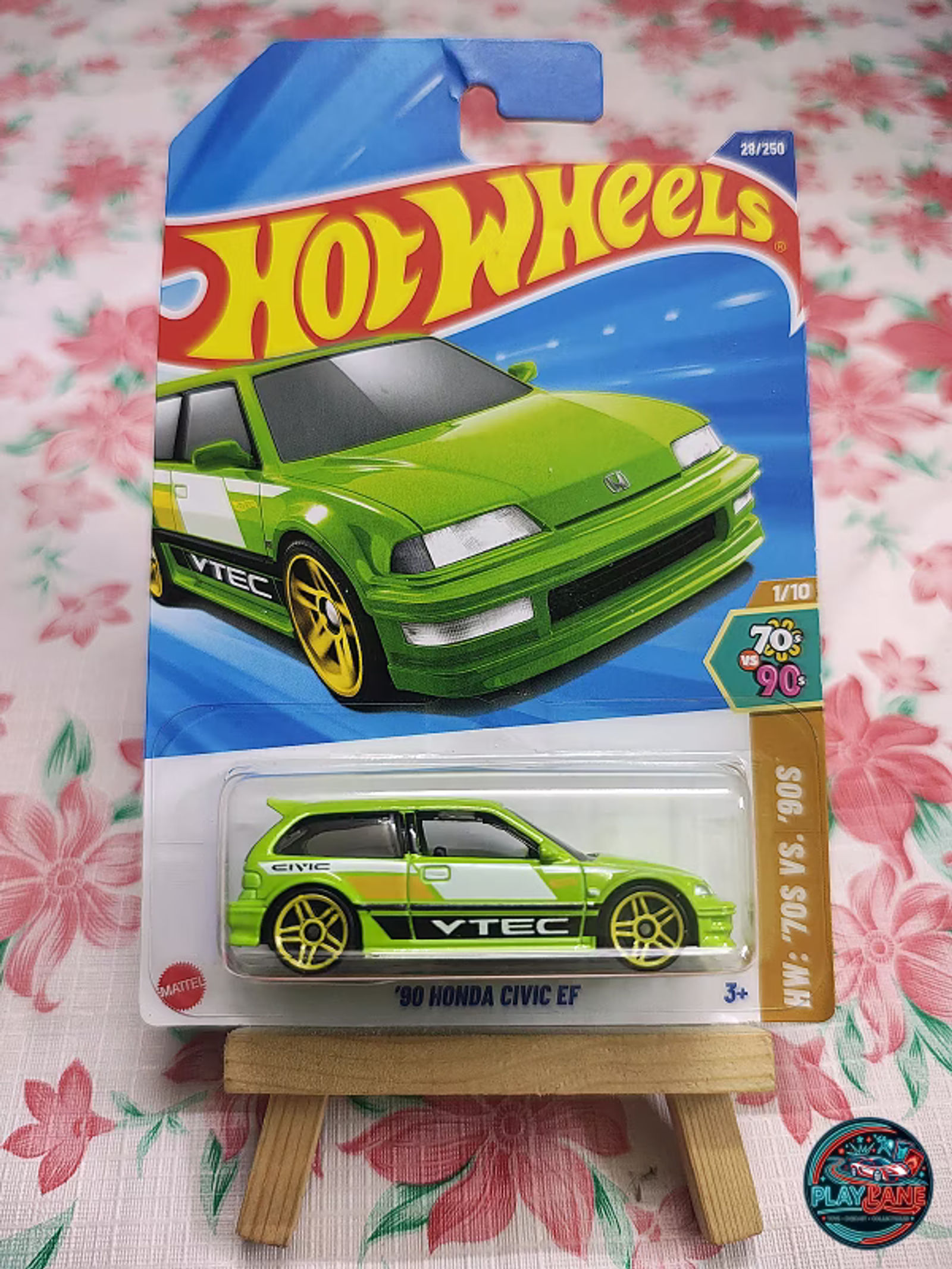 Hot Wheels '90 Honda Civic EF | Imported – 1:64 Scale HW J-Imports / Hatchbacks Mainline Diecast Model Car - Main View 1