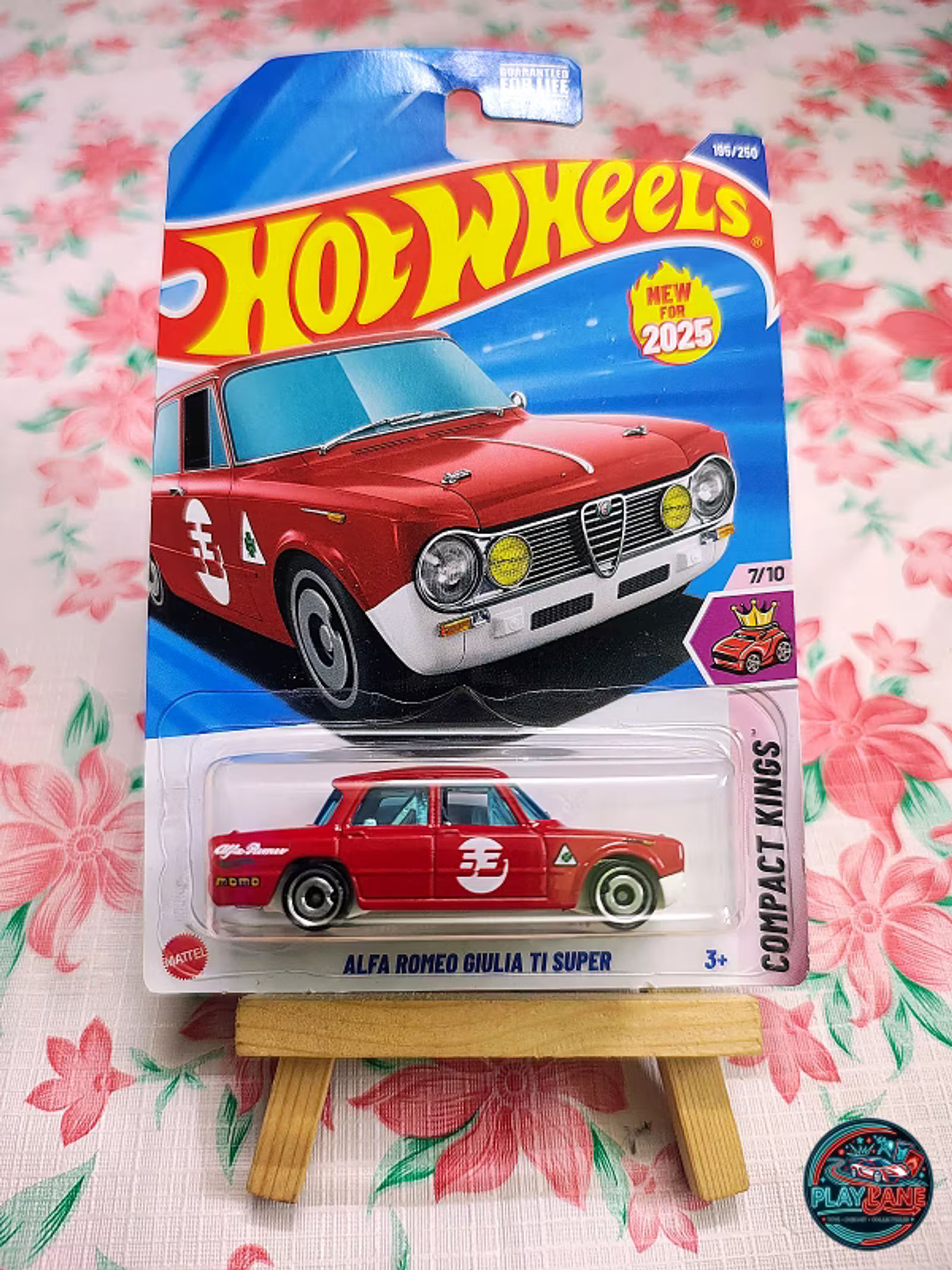 Hot Wheels Alfa Romeo Giulia TI Super Racing Red | Imported – 1:64 Scale Compact Kings Mainline Diecast Model Car - Main View 1