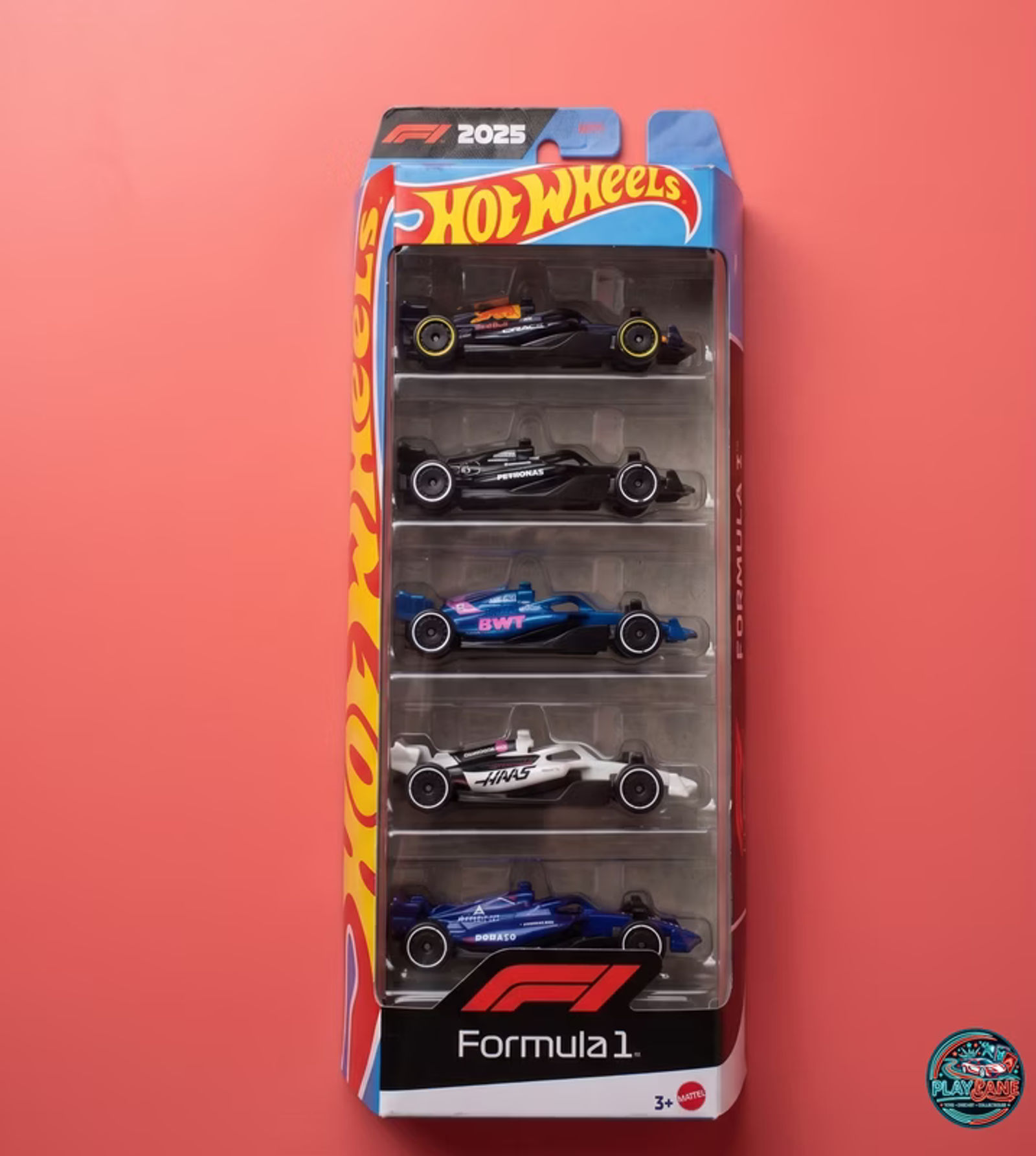 Hot Wheels Formula 1 2025 5-Pack Die-Cast Toy Cars Set (1:64 Scale) – Model JLN11 - Main View 1