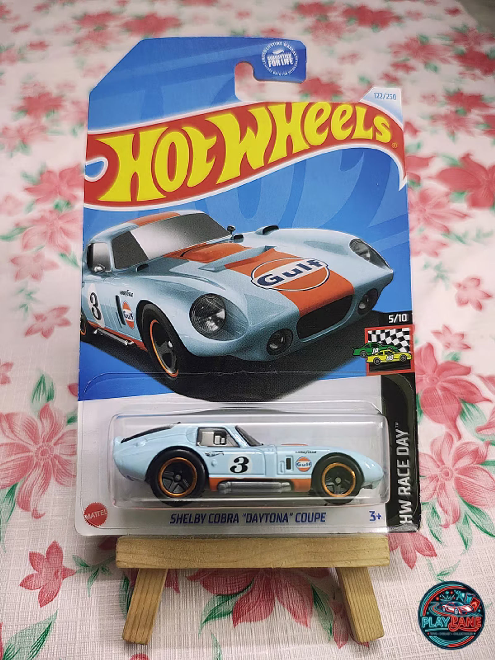Hot Wheels Shelby Cobra Daytona Coupe Gulf Racing Edition | Imported – 1:64 Scale HW Race Day Mainline Diecast Model Car - Main View 1