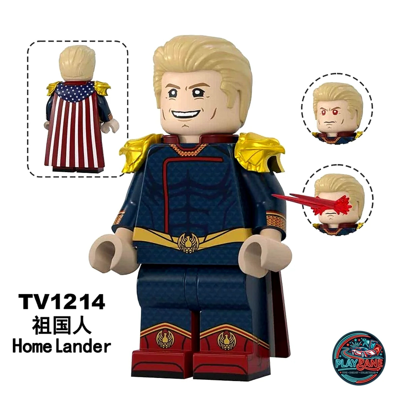 Homelander (The Boys) Custom Minifigure XH1903 – Third-Party Building Block Toy (Lego Compatible) - Main View 2