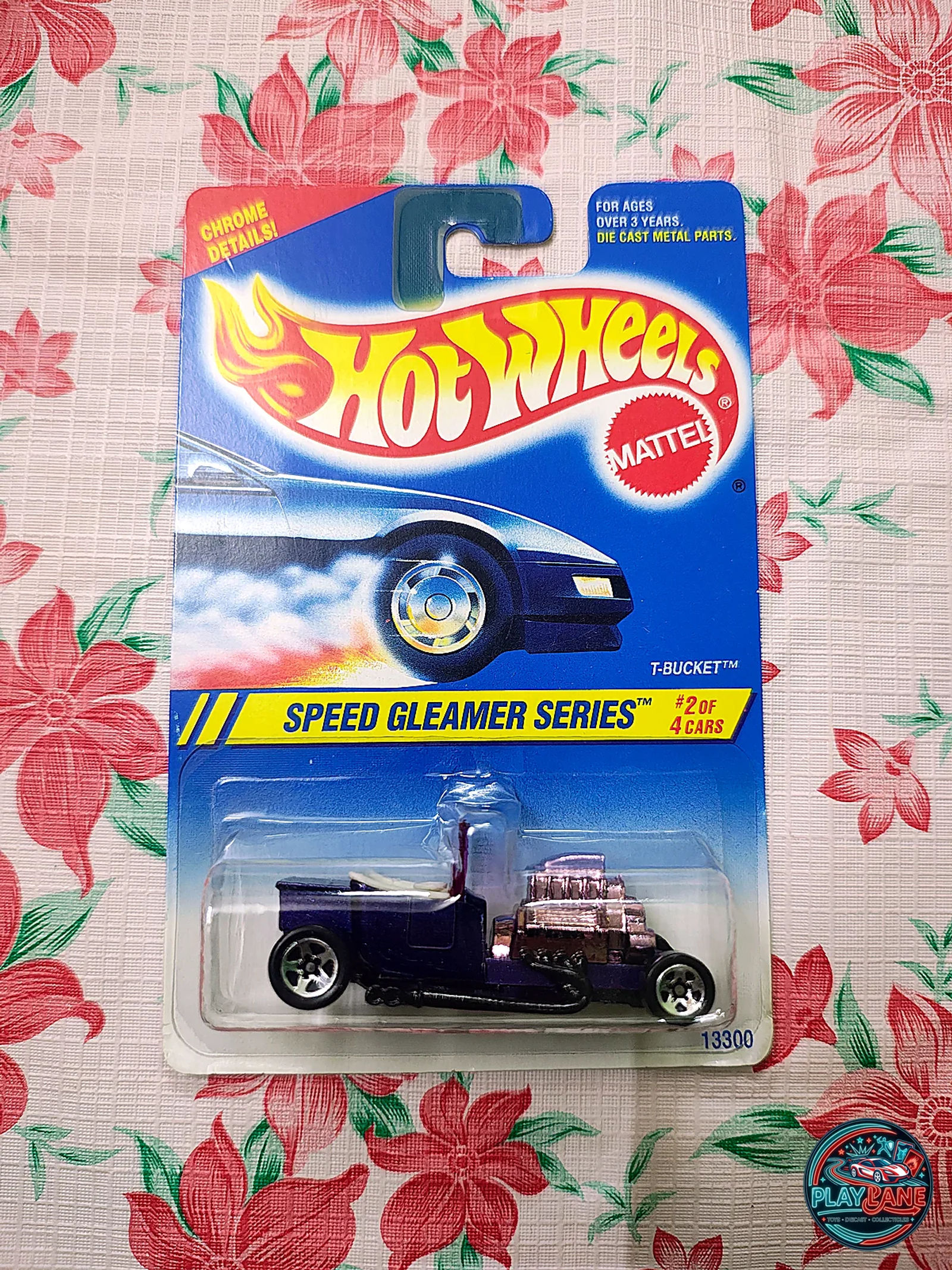 Hot Wheels T-Bucket with Chrome Details | Imported – 1:64 Scale Classic Hot Rod Mainline Diecast Model Car - Main View 1