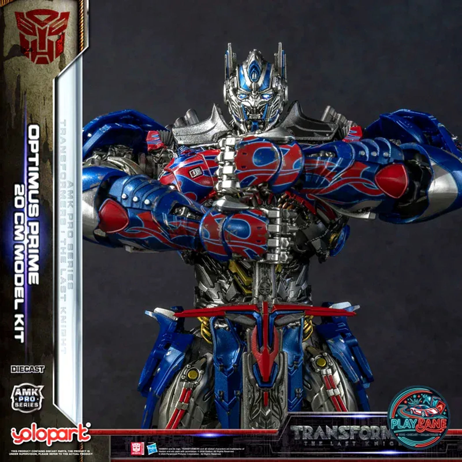 YOLOPARK AMK PRO Series Transformers: The Last Knight Optimus Prime | 7.87-Inch Articulated Non-Transforming Premium Die-Cast Model Kit Action Figure - Main View 2