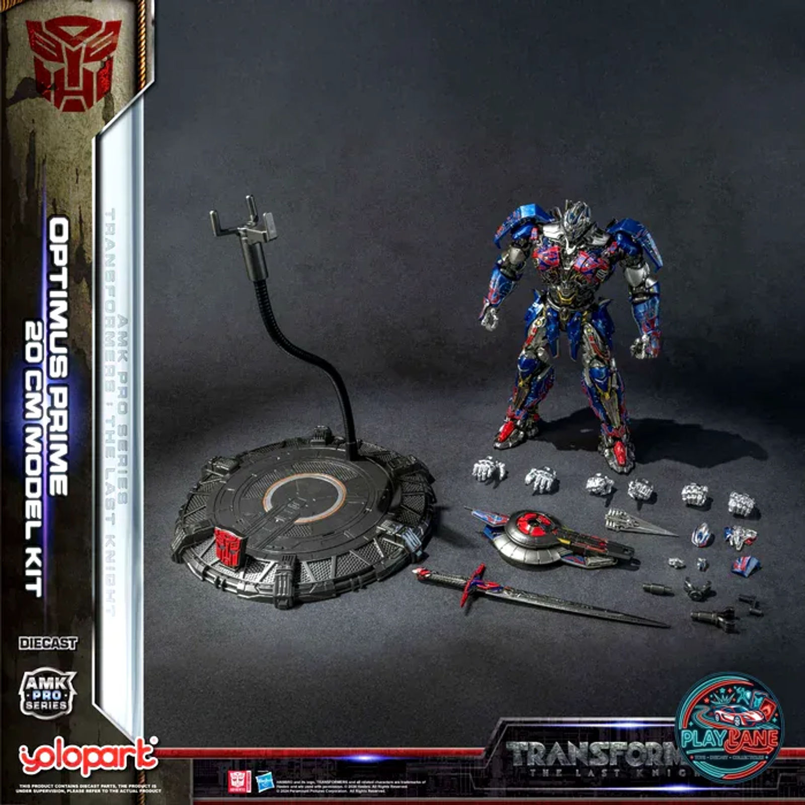 YOLOPARK AMK PRO Series Transformers: The Last Knight Optimus Prime | 7.87-Inch Articulated Non-Transforming Premium Die-Cast Model Kit Action Figure - Main View 4