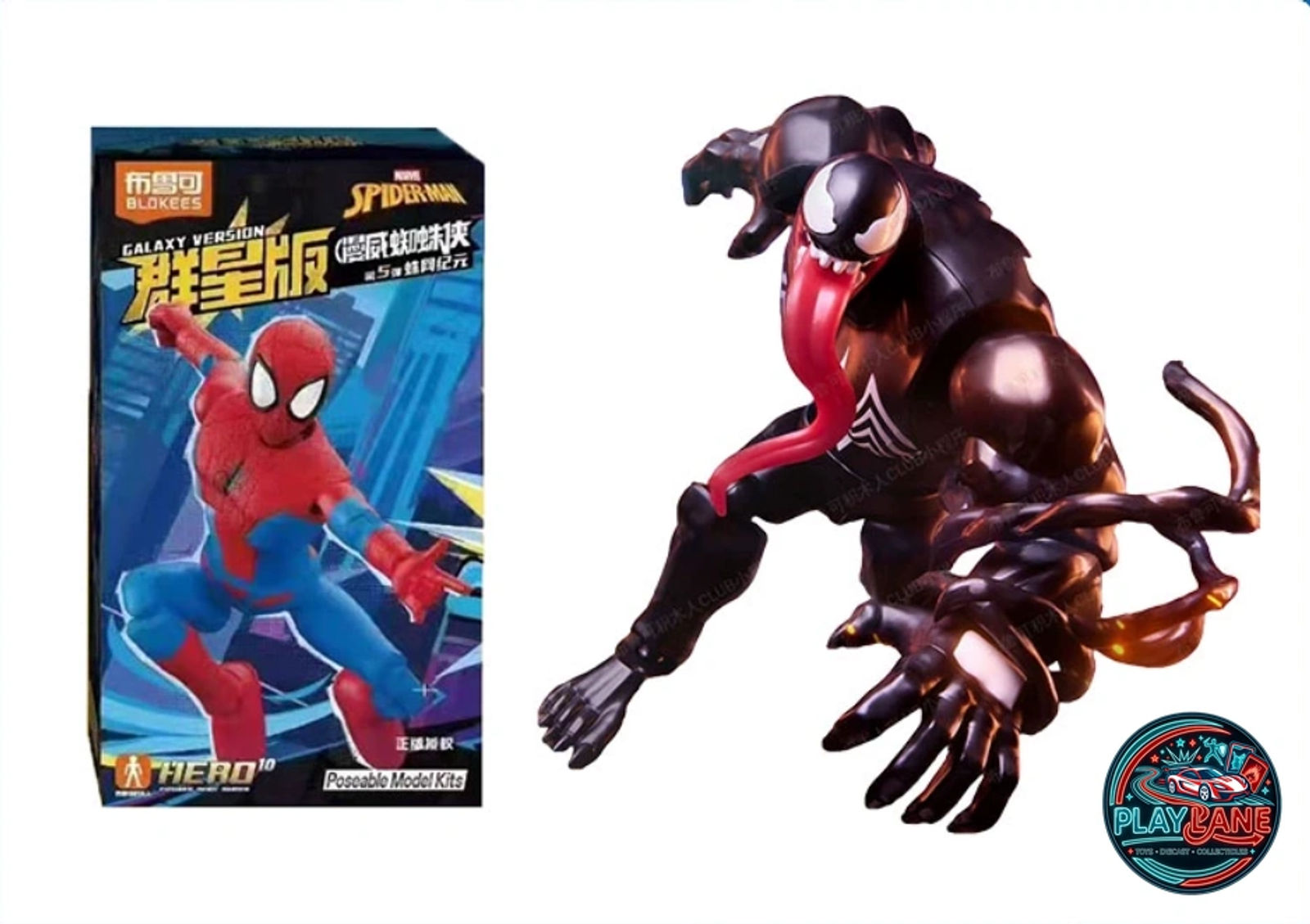 Blokees Marvel Hero Galaxy Version 05 Spider-Man Assortment – Venom Mini Snap-Fit Model Kit - Main View 2