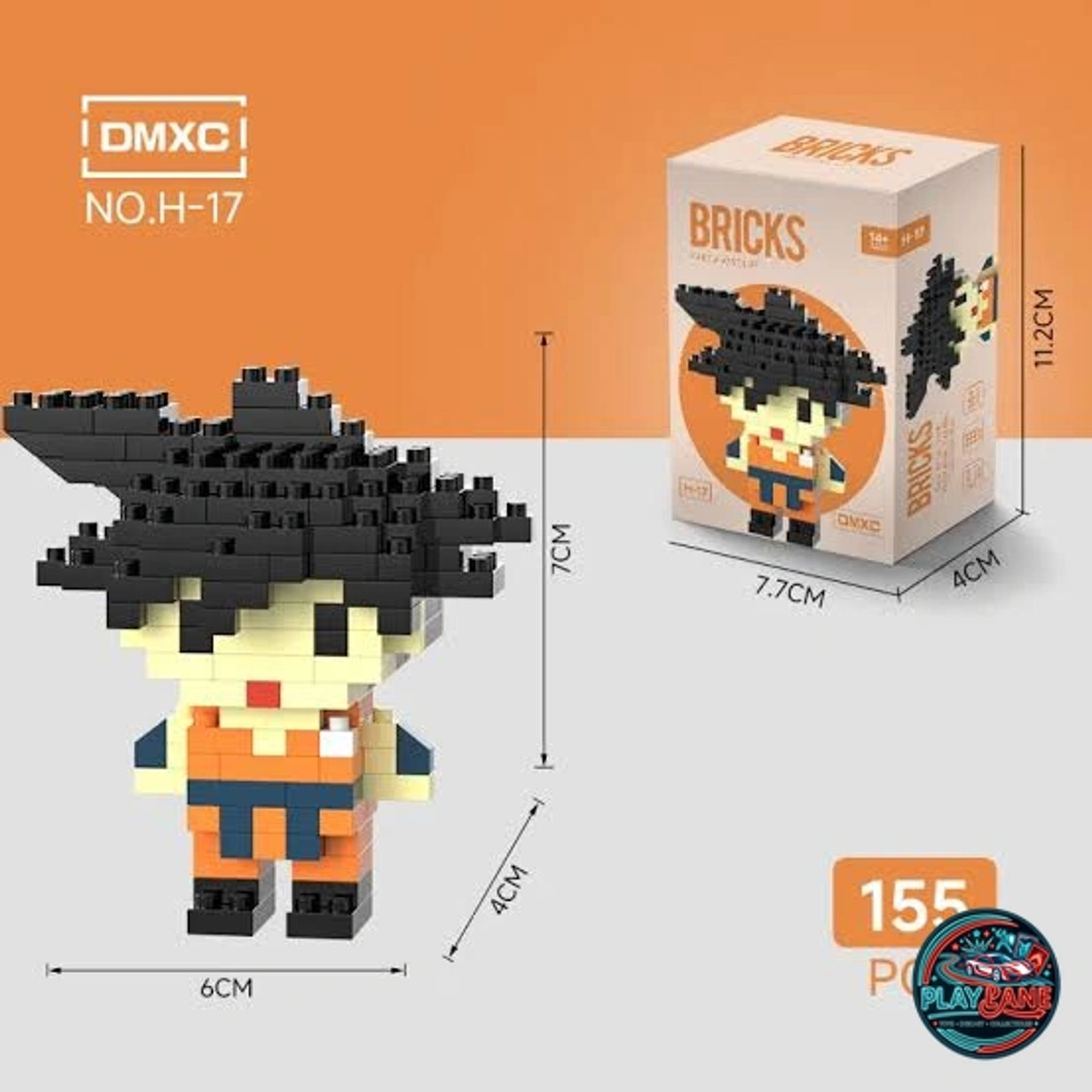 DMXC Bricks Dragon Ball Z Son Goku Micro Building Blocks 3D Mini Figure Kit - Main View 1