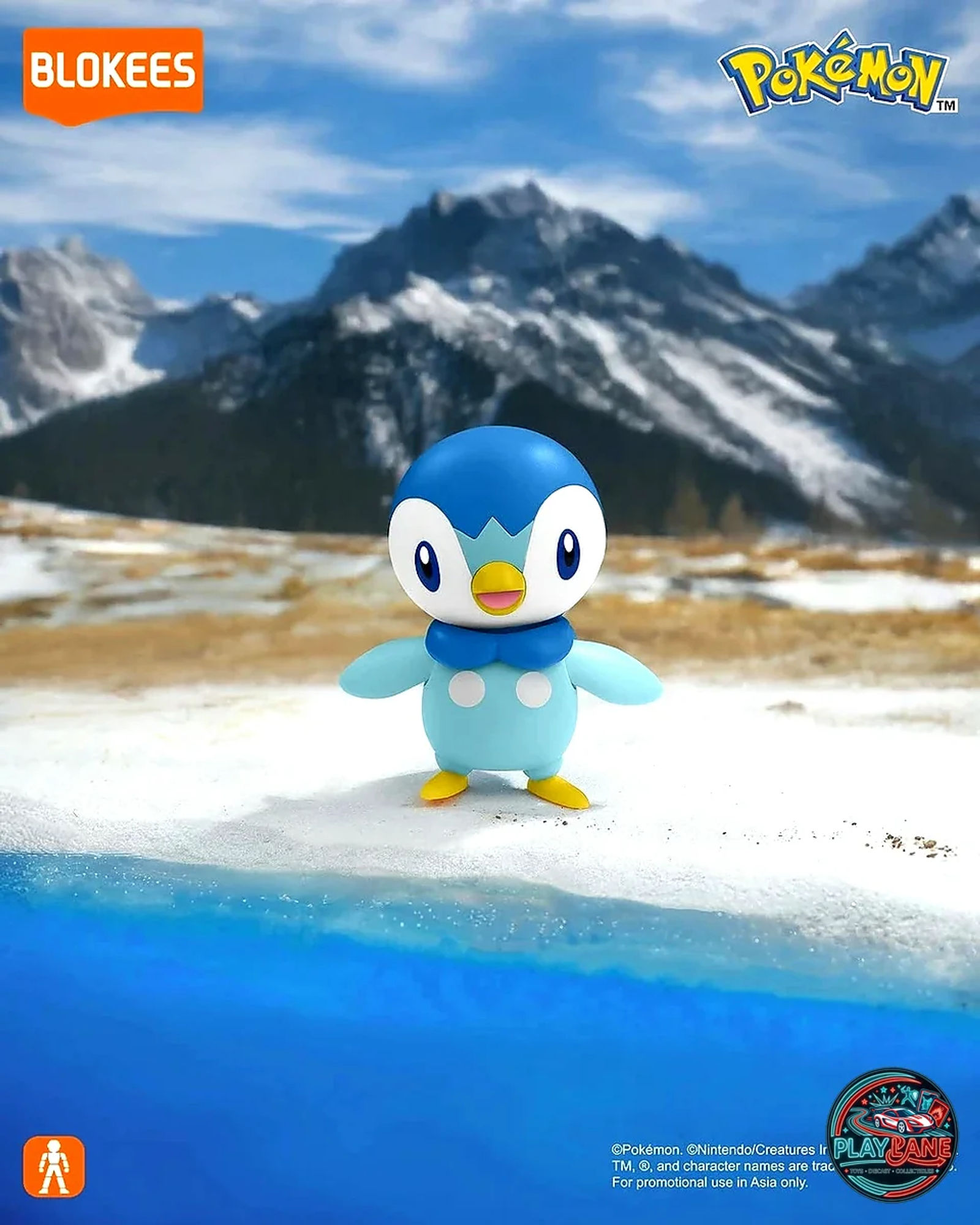 Blokees Pokémon Classic Version (Size-S) Piplup Snap-Fit Model Kit - Main View 3