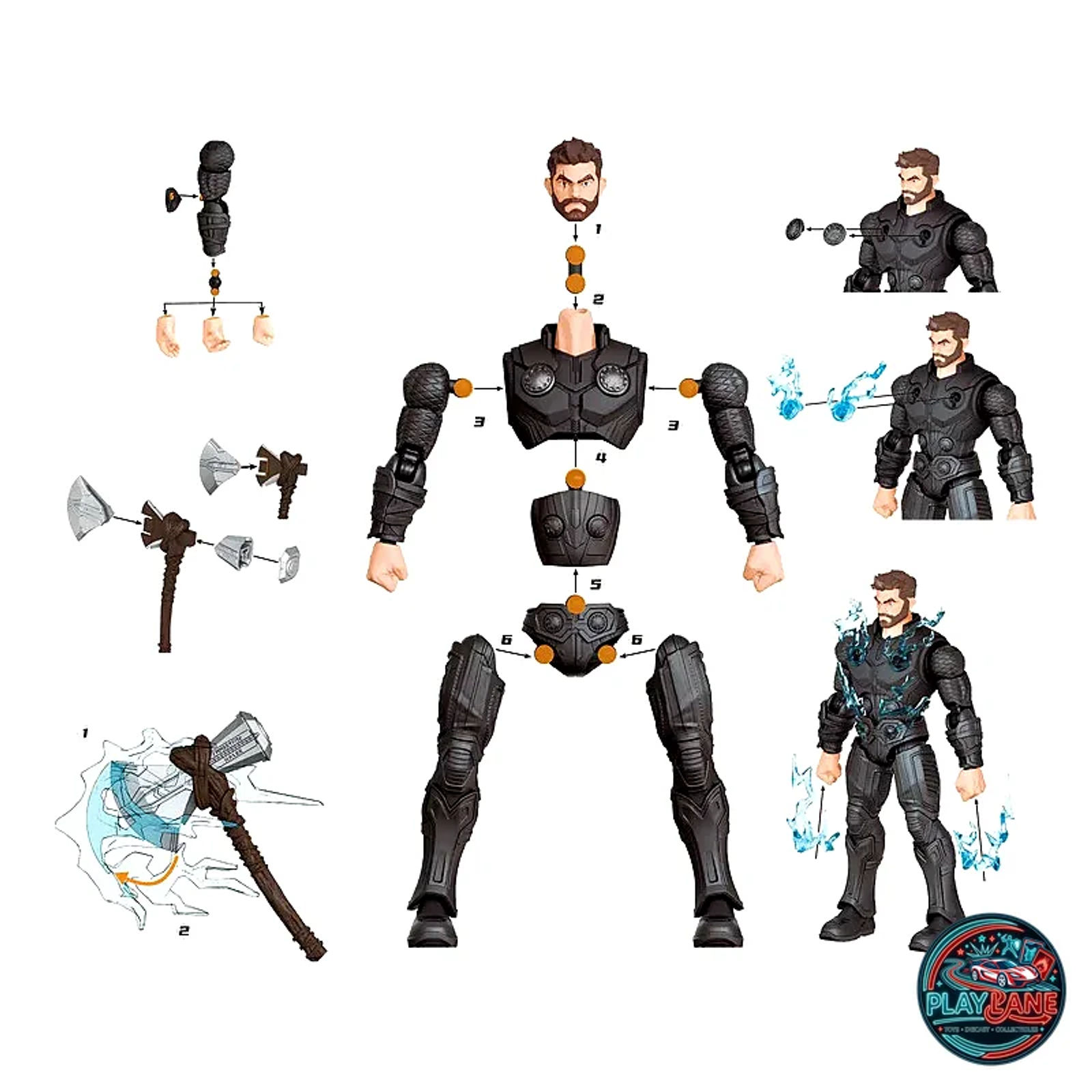 Blokees Marvel Infinity Saga Champion Class 02 Thor Model Kit - Main View 7