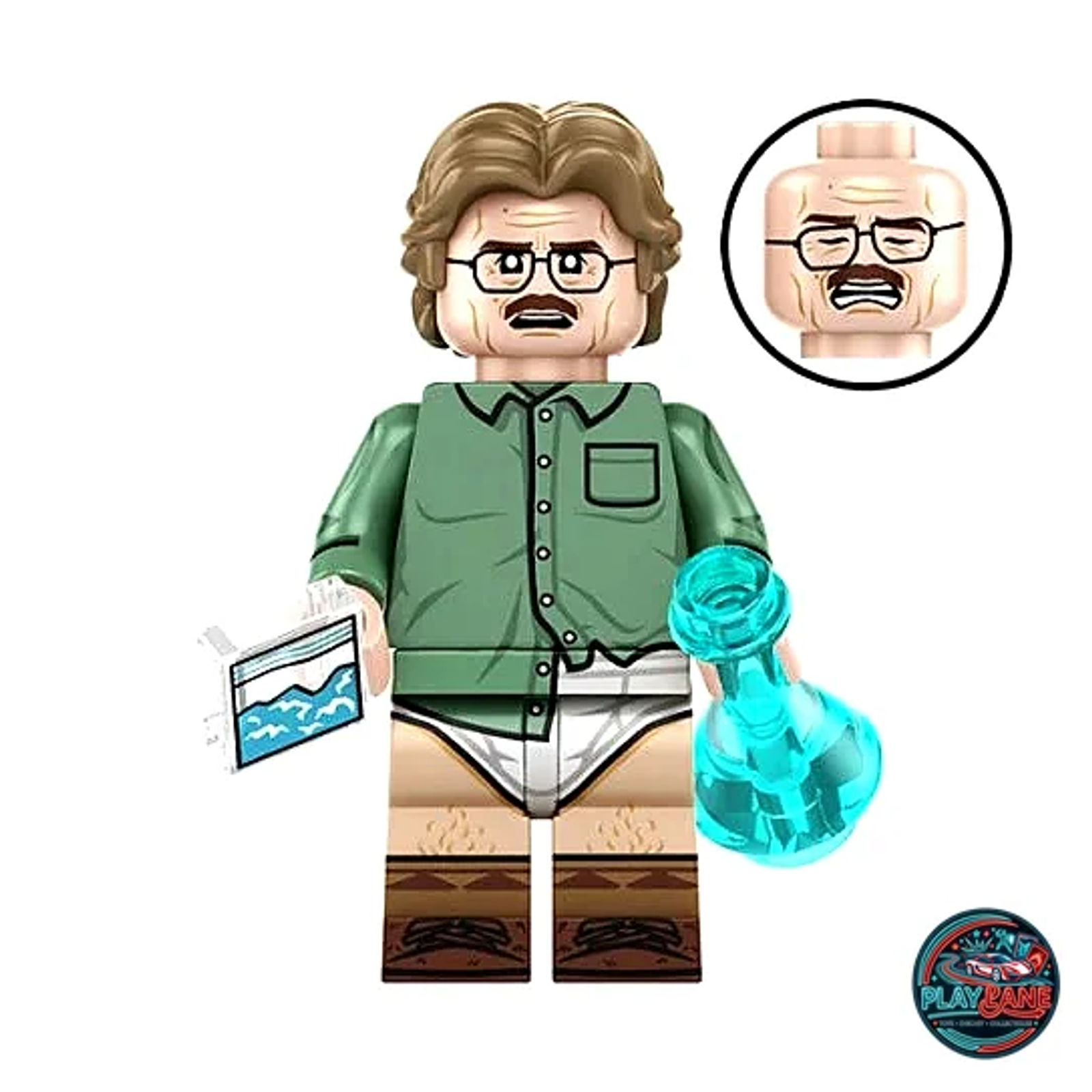 Walter White / Heisenberg Minifigure (Breaking Bad - Chemistry Teacher to Kingpin) - Main View 3
