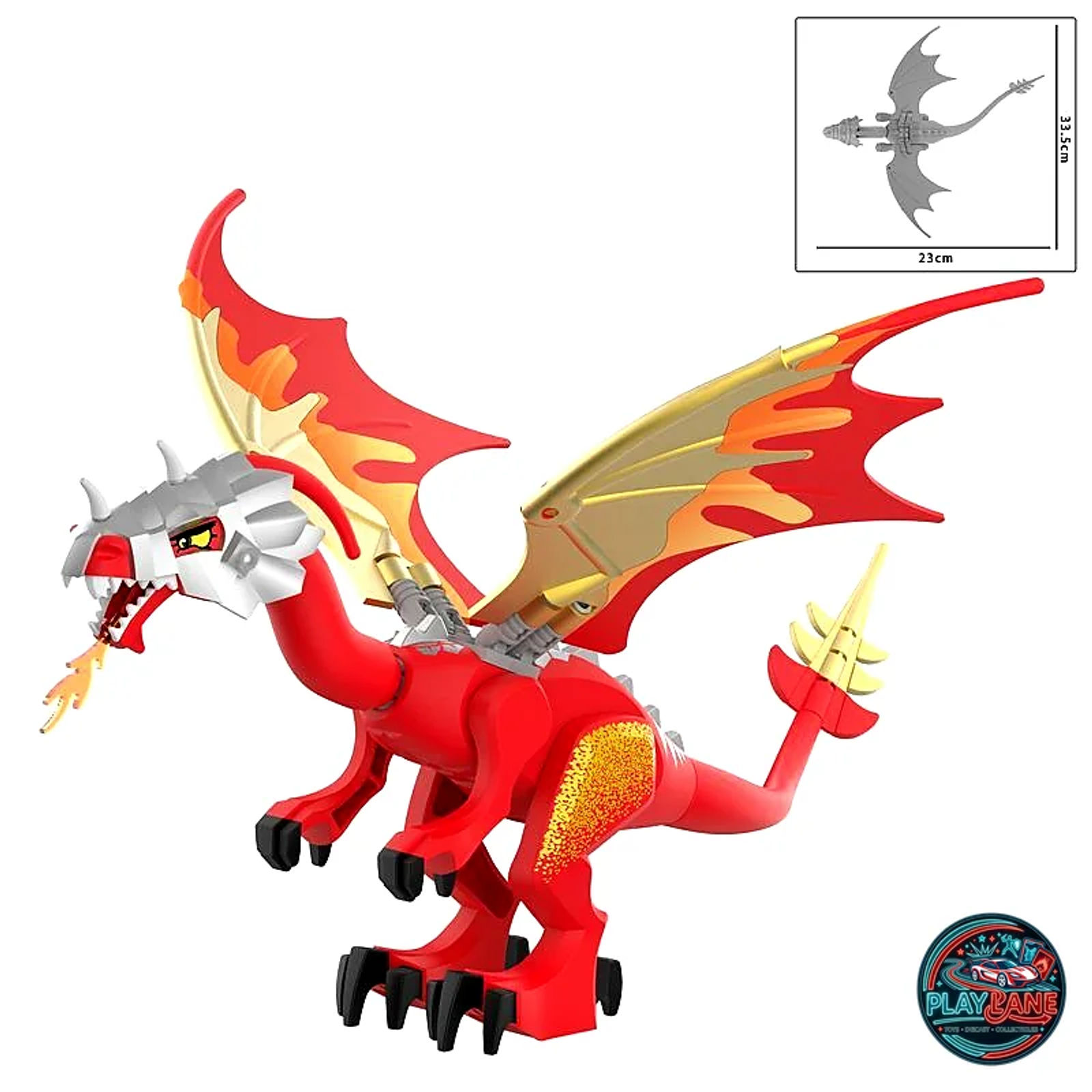Armored Fire Dragon Building Block Figure Collection (W1501–W1509 Series) - Main View 10