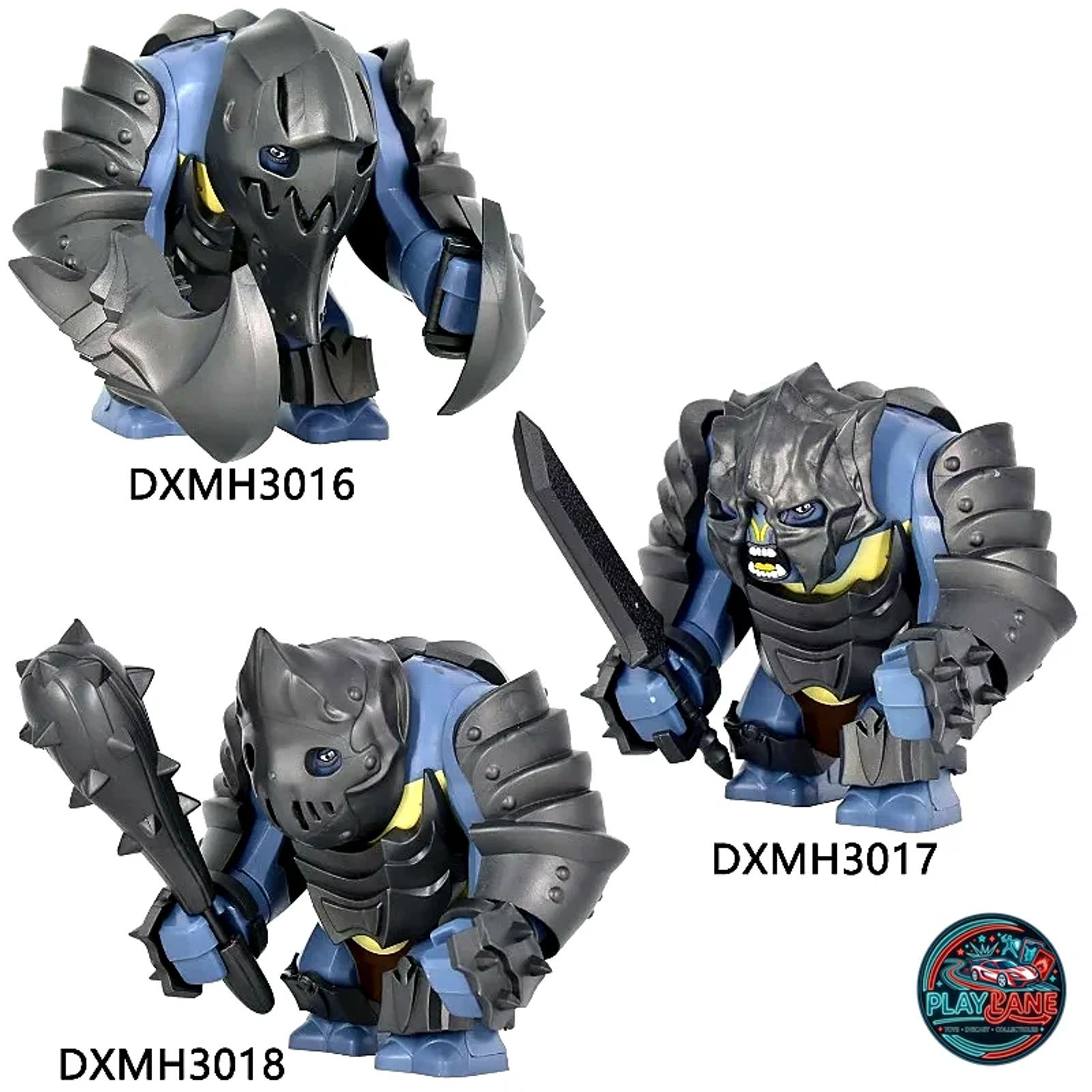 Medieval Castle Series Armored War Troll BigFig Collection (DXMH3016–DXMH3018 Series) - Main View 2