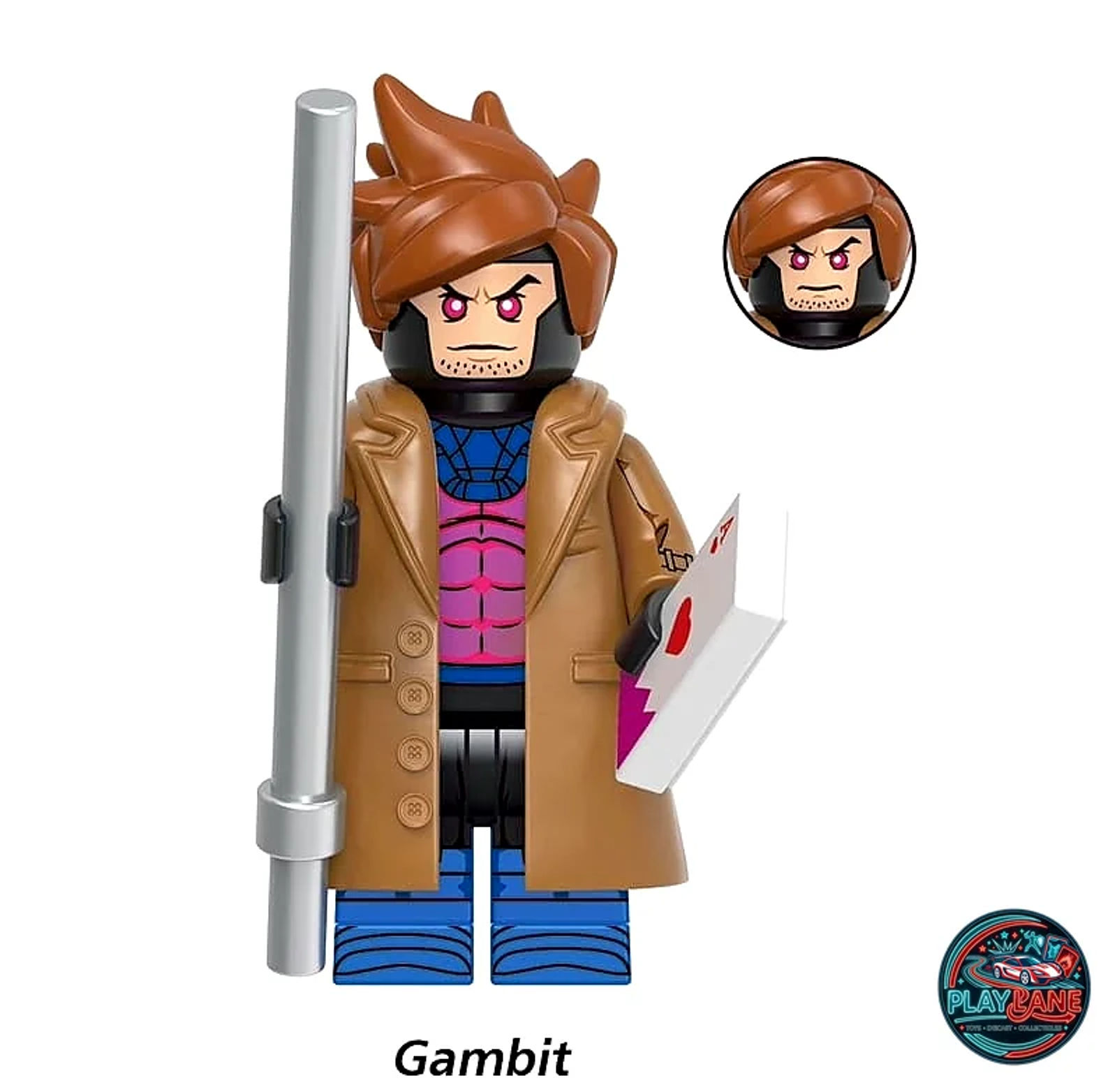 Custom Minifigs Marvel & Avengers Gambit - Main View 1