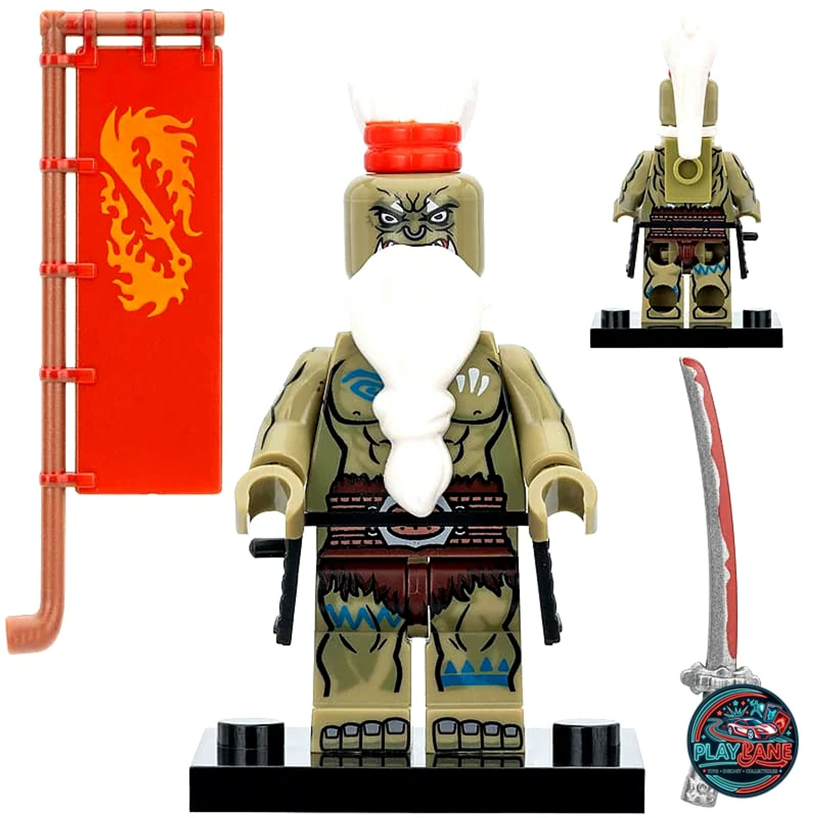 Orc Warrior Building Block Minifigure (N814 Fantasy Series / Major-Brand Compatible) - Main View 2