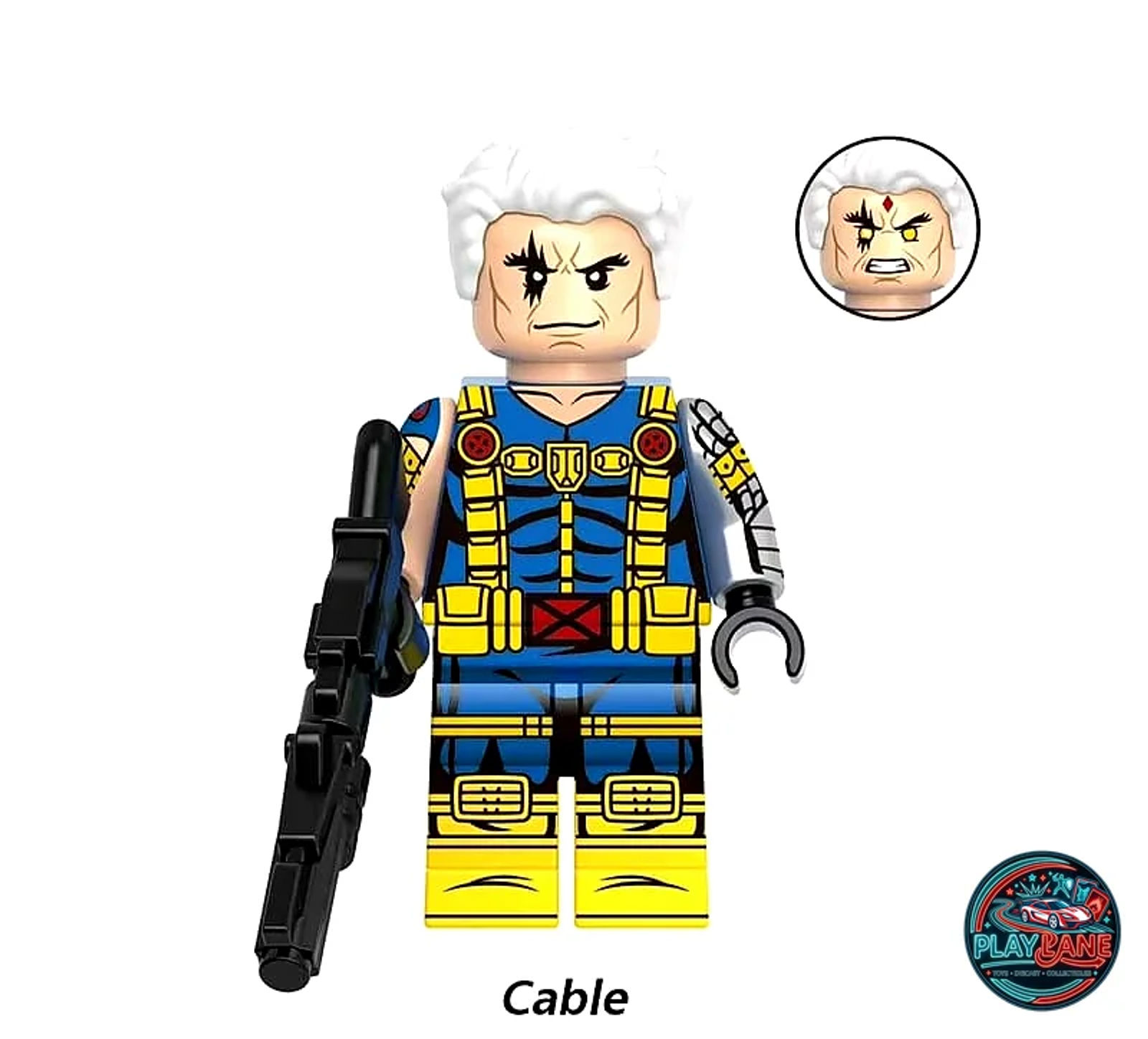 Cable (Deadpool 2 / X-Force / Marvel Super Heroes) Custom Building Block Minifigure (GH0553 Series / Major-Brand Compatible) - Main View 1