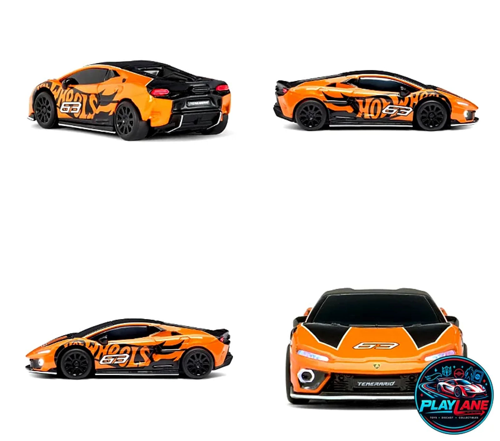 Hot Wheels RC x Mattel Creations: Lamborghini Temerario Alleggerita 1:64 Scale Remote-Controlled Die-Cast Supercar with Working Headlights & Turbo Boost Controller - Main View 5
