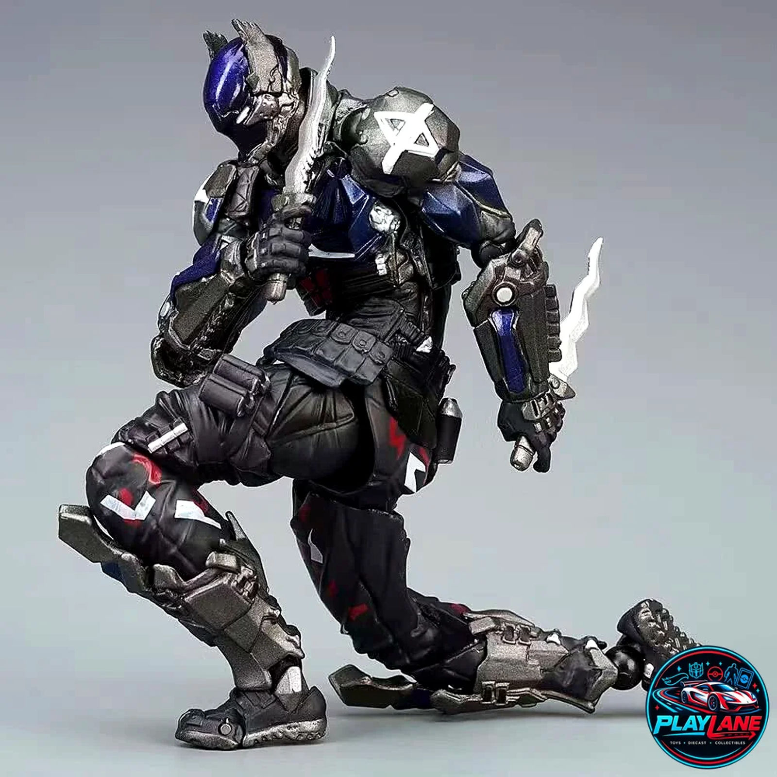 Amazing Yamaguchi Revoltech: Batman Arkham Knight (KO Max V2 Upgraded Version) 6-Inch / 1:12 Scale Collectible Action Figure (with Red Hood Swap Parts & Arsenal) - Main View 7