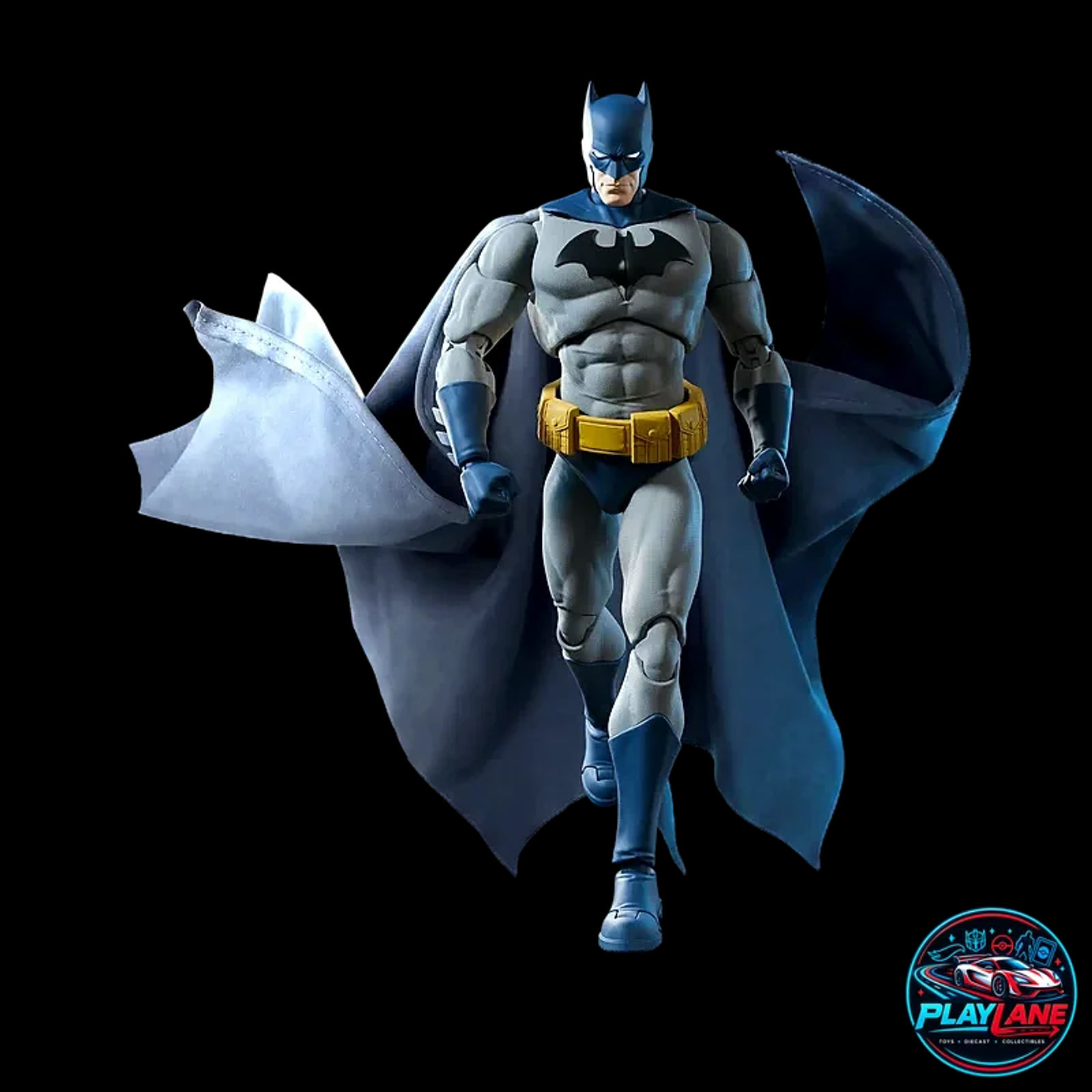 Blokees DC Champion Class Series: CC-05 Batman (Batman: Hush) 1/12 Scale Deluxe Articulated Snap-Fit Model Kit Action Figure with Poseable Wired Cloth Cape & Batarang Arsenal - Main View 2