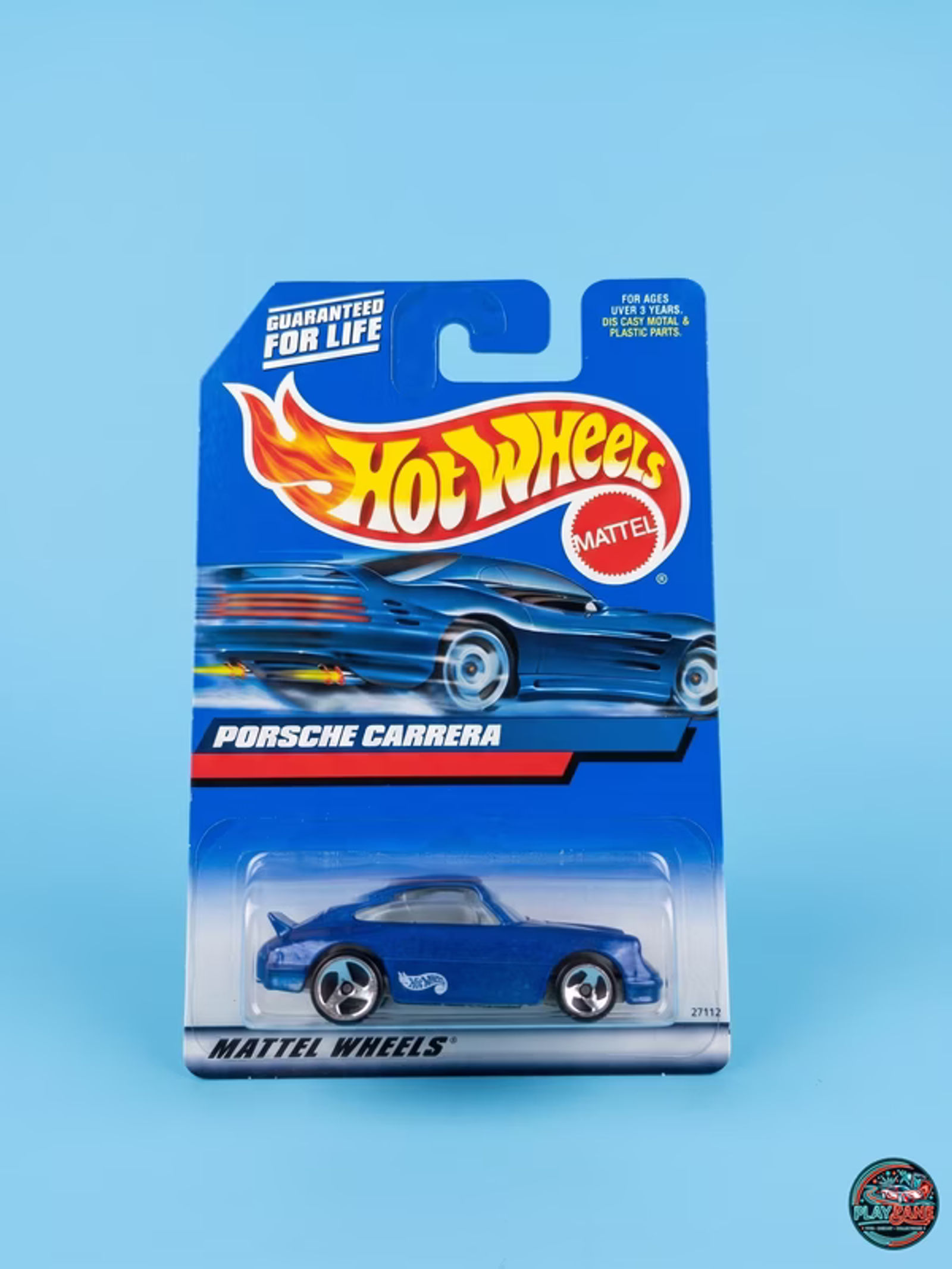 Vintage Hot Wheels 1999 Porsche Carrera Blue | 1:64 Scale Blue Card Diecast Car - Main View 1